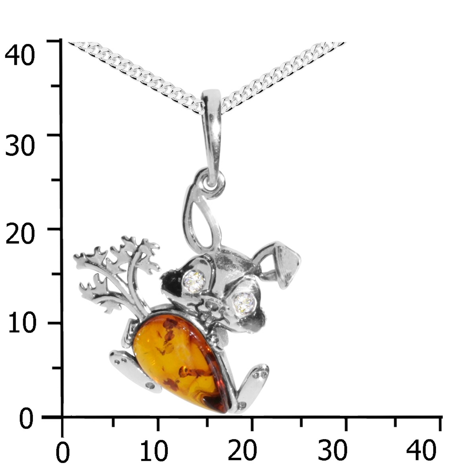 OSTSEE-SCHMUCK Kette mit Anhänger »Ostsee-Schmuck Kette mit Anhänger Hase mit Möhre«