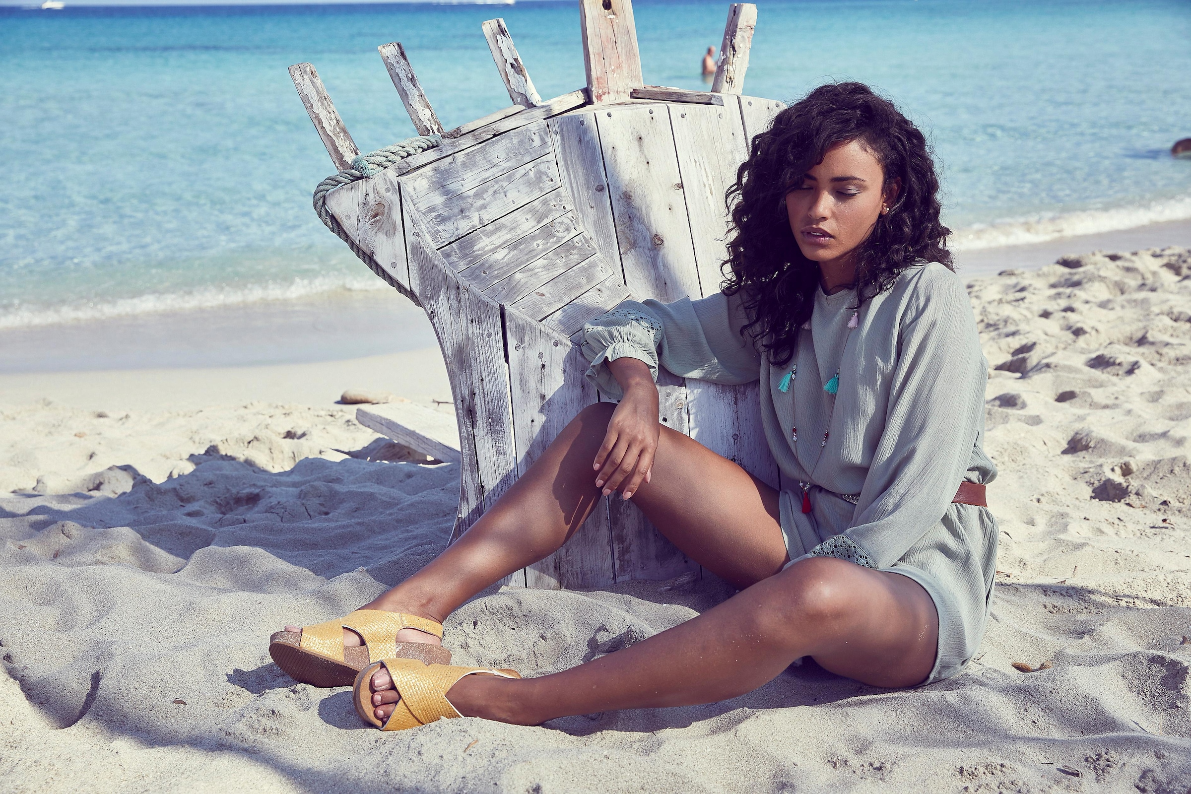 LASCANA Sandalette »Sommerschuh«  Sommerschuh mit Keilabsatz und Korkfußbett