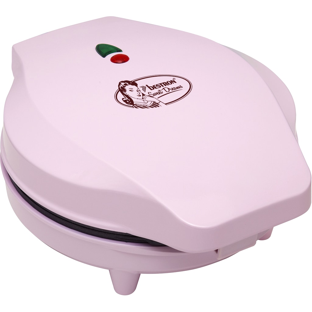 bestron Waffeleisen »ASW217pink Sweet Dreams«, 700 W