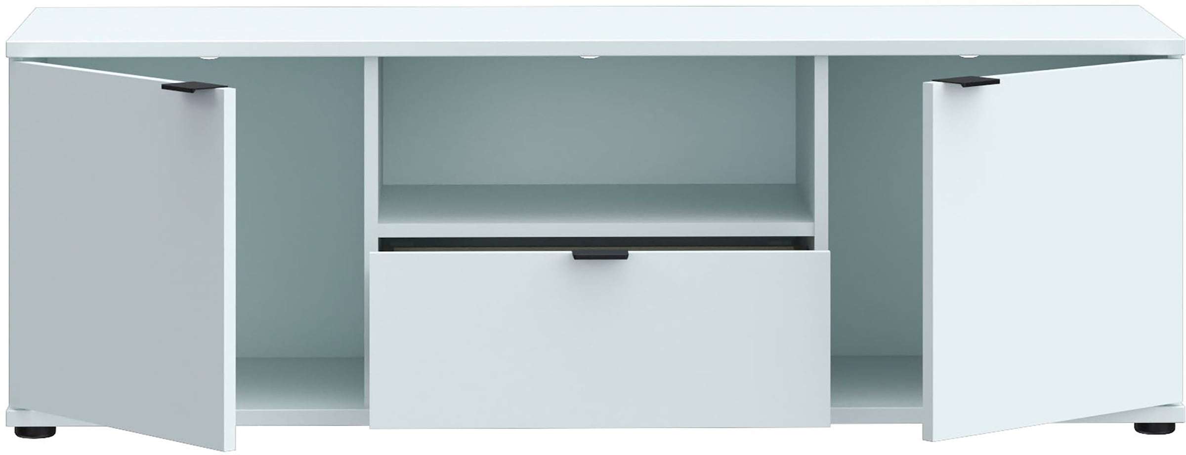 FORTE Lowboard »Ganymede«, (Breite 129,8cm), TV Board, Stauraum, Schublade; Metallgriffe, Kabelführung