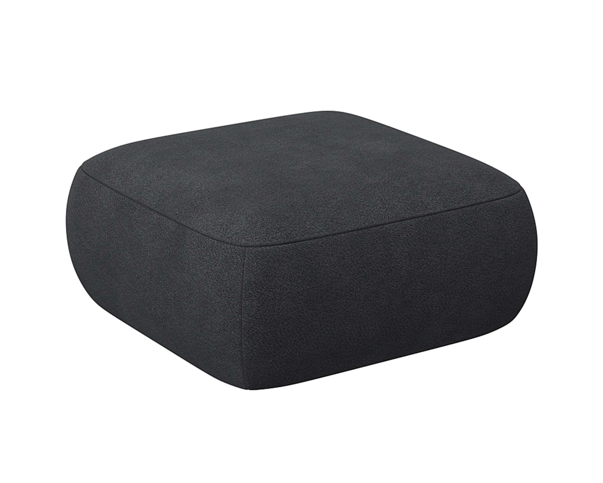 FLEXLUX Pouf »Torino, rund, bodennah, Sitzhocker, Polsterhocker«, Modernes, organisches Hocker-Design, Kaltschaum, Wellenunterfederung