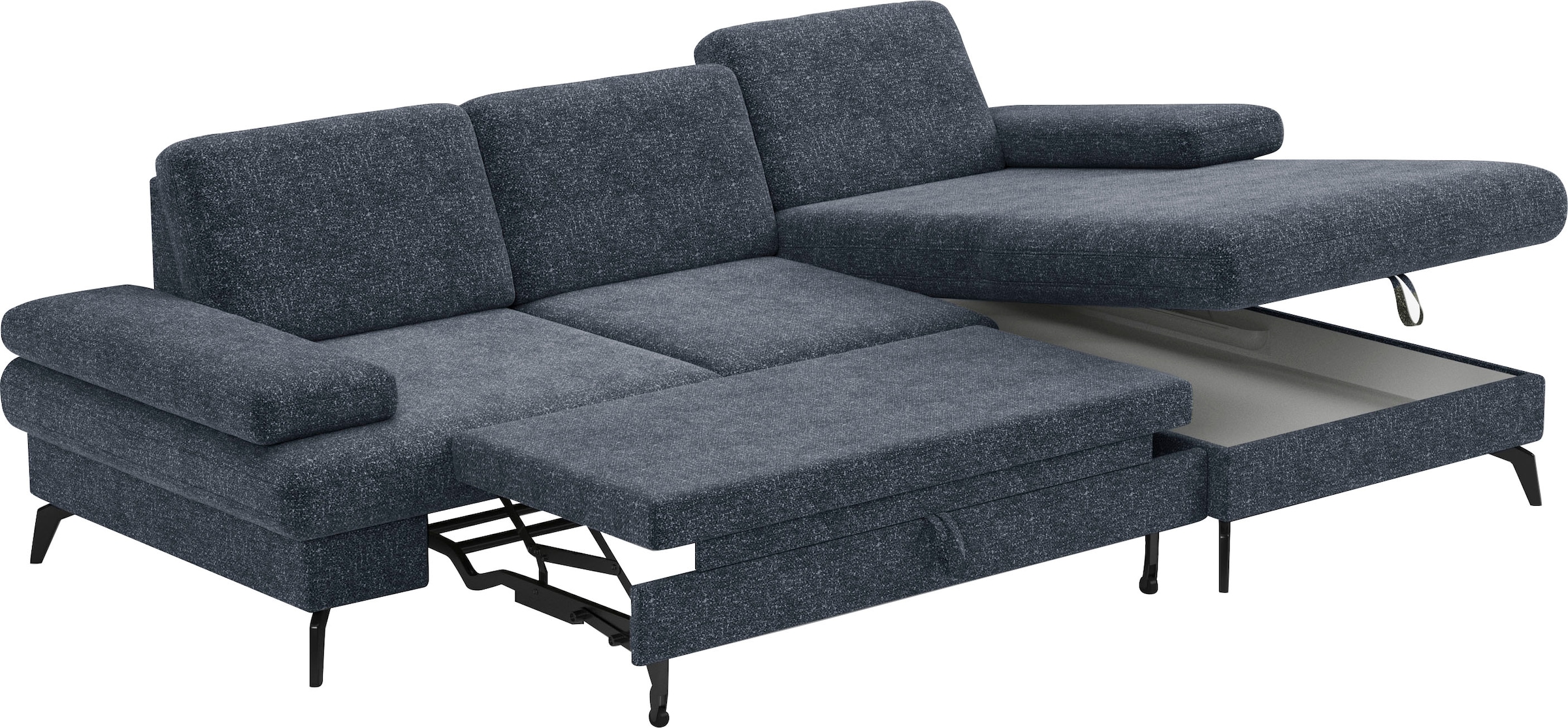 sit&more Ecksofa »Morris L-Form, inkl. Sitztiefenverstellung«, wahlweise mit Armteilverstellung, Bettfunktion & Bettkasten