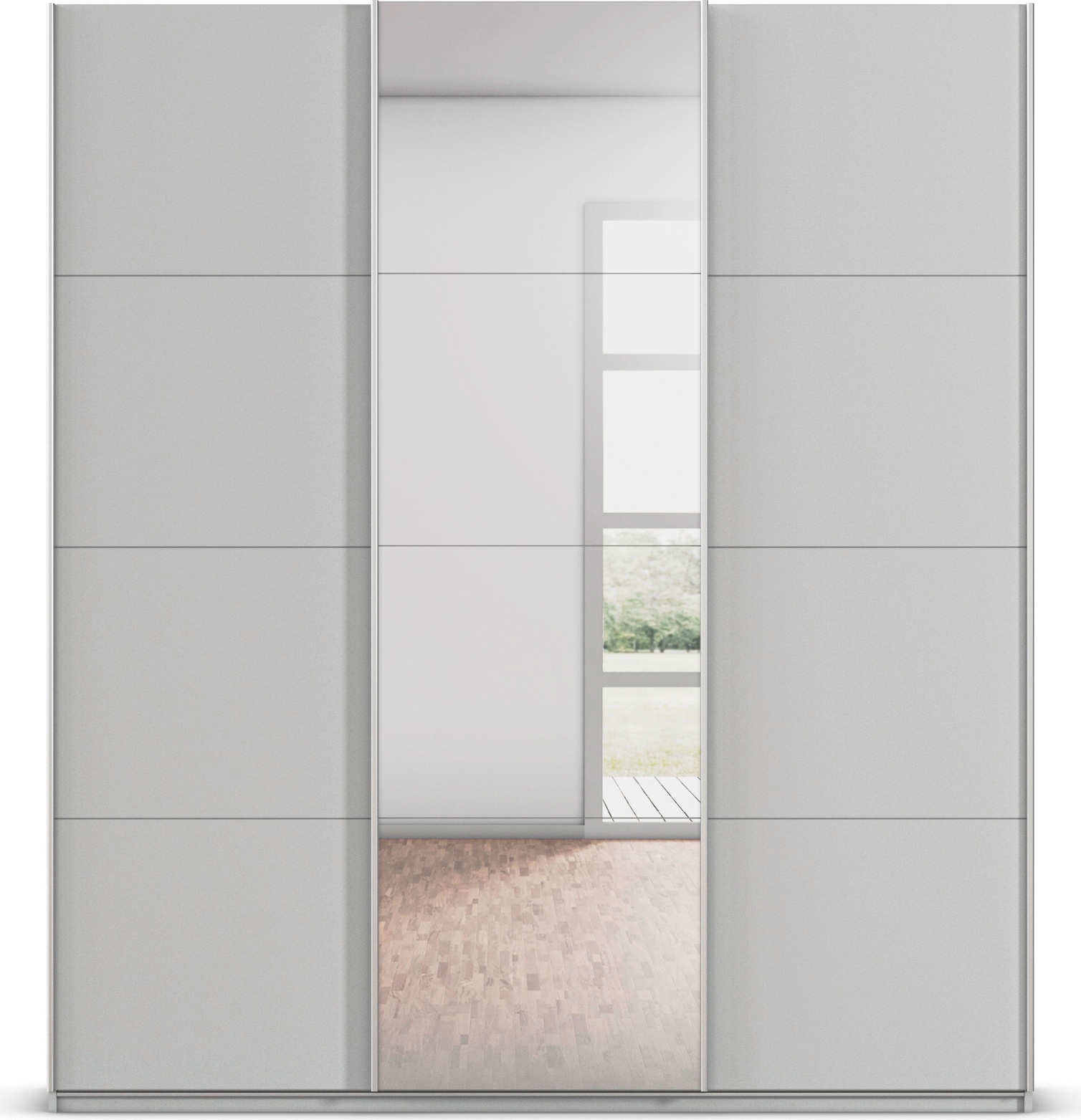 rauch Schwebetürenschrank »Kleiderschrank Schrank Garderobe AGORDO«, Top Innenausstattung, in 4 Breiten und 2 Höhen MADE IN GERMANY