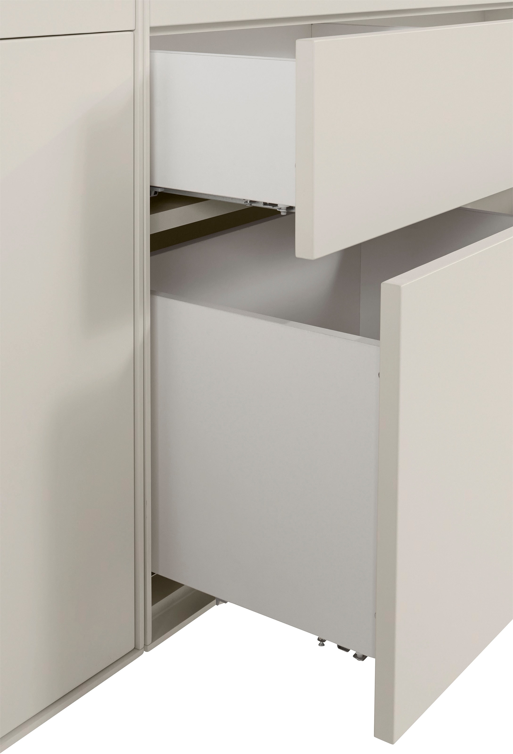 LeGer Home by Lena Gercke Sideboard »Essentials«, (2 St.), Breite: 224cm, MDF lackiert, Push-to-open-Funktion