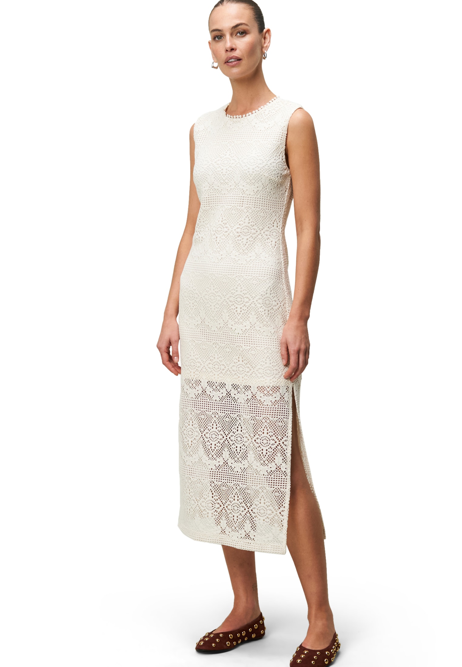 Zero Midikleid »Midikleid mit Spitzenbesatz«