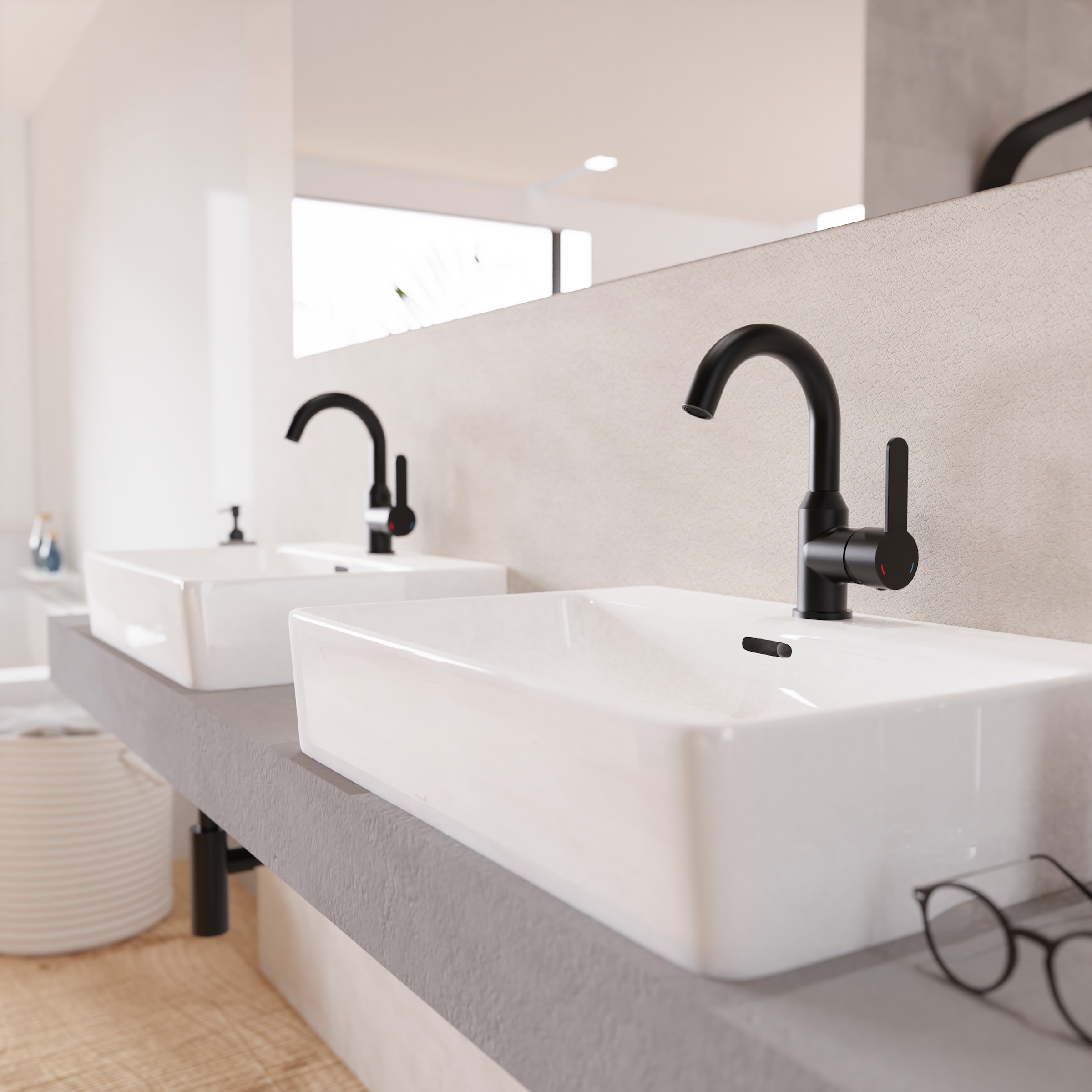 welltime Waschtischarmatur »Adria« Eco-Click-Funktion, inklusive Pop-Up Ablaufventil