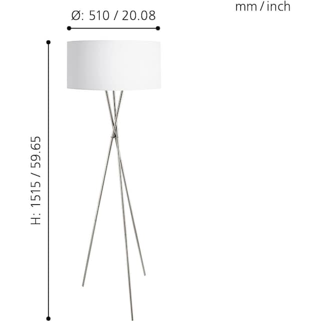 EGLO Stehlampe »FONDACHELLI«, 1 flammig-flammig, weiß nickel / Ø51 x H151,5  cm / Hochwertige Stehlampe online kaufen | mit 3 Jahren XXL Garantie