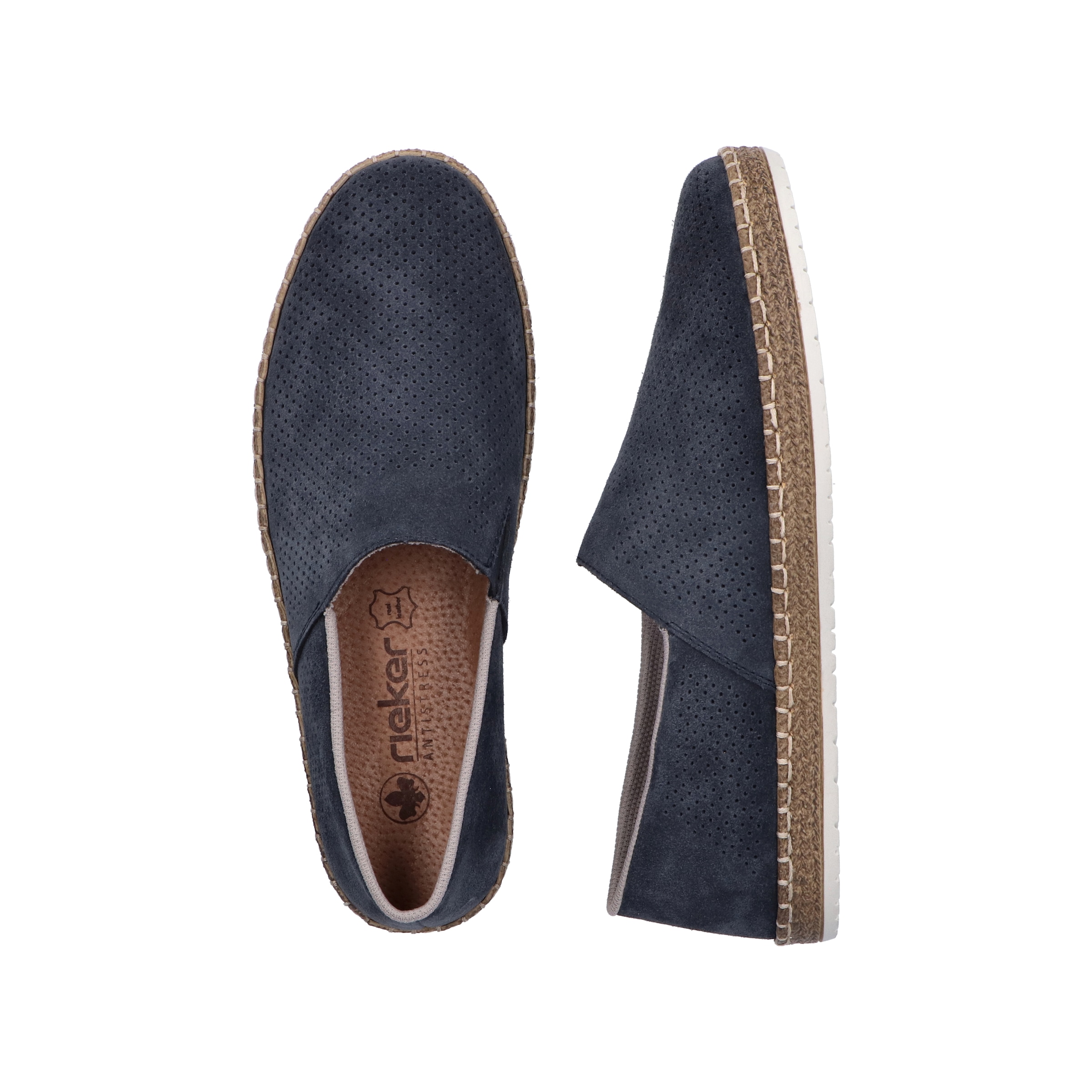 Rieker Slipper  , Schlupfschuh, Casual-Slipper, Mokassin mit Perforation