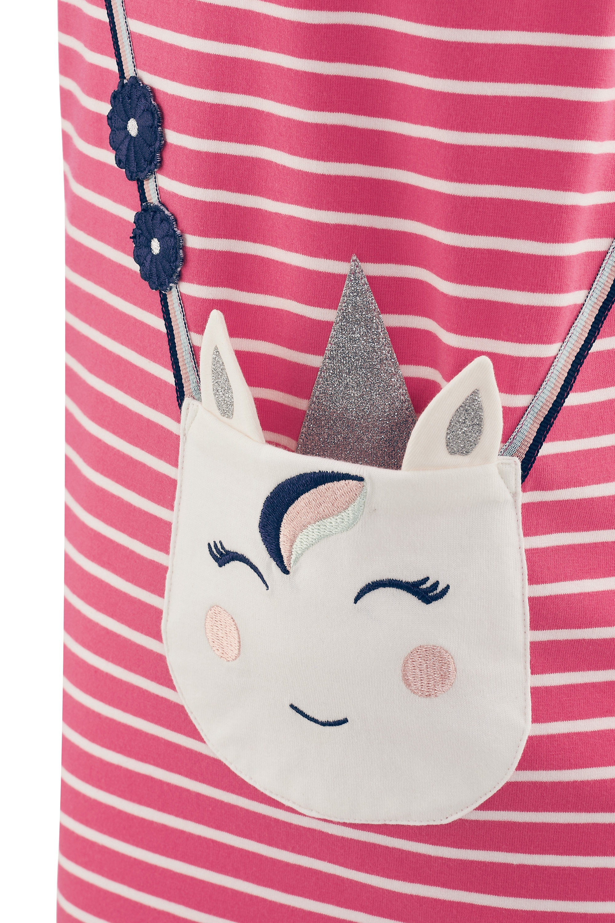 happy girls Jerseykleid aufgesetzte Tasche mit süßem Taschendetail