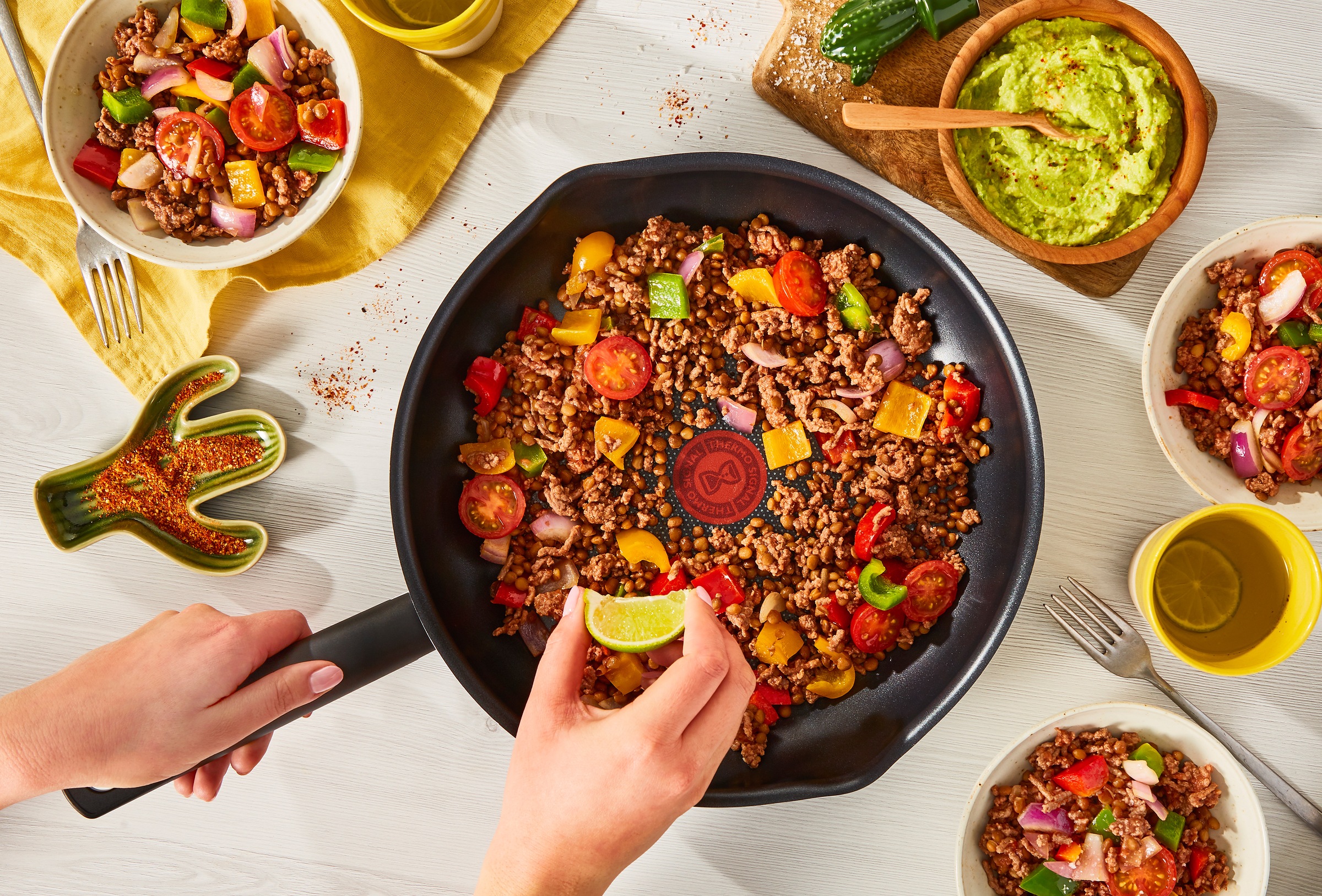Tefal Bratpfanne »Day by Day On«, Aluminium, (1 tlg.), Antihaft, Thermo-Signal, Ausgießzotten, alle Herdarten außer Induktion