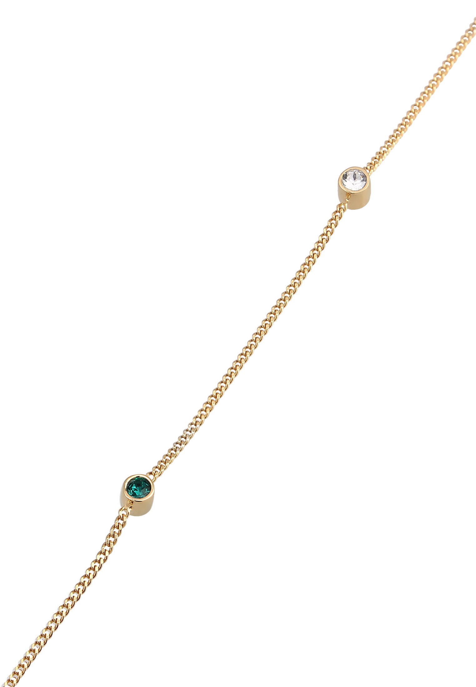 Elli Fußkette »Fußschmuck Fußkettchen Kristalle 925 Silber«