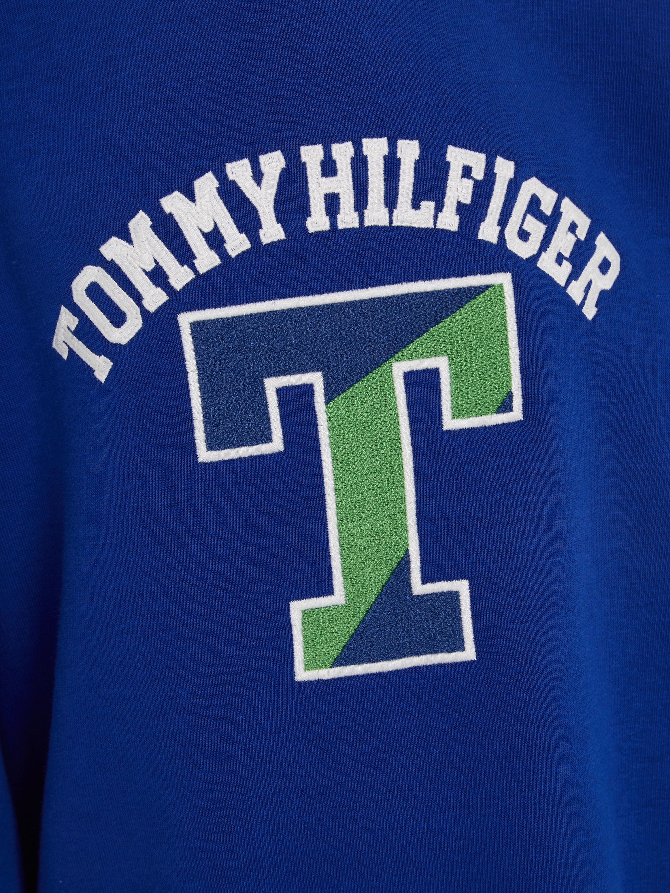Tommy Hilfiger Kapuzensweatshirt »T VARSITY bei großem HOODIE«, Front Hilfiger Print ♕ mit Tommy
