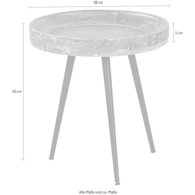 byLIVING Beistelltisch »Ava«, Massive runde Tischplatte, Durchmesser 38  oder 45 cm online bei UNIVERSAL