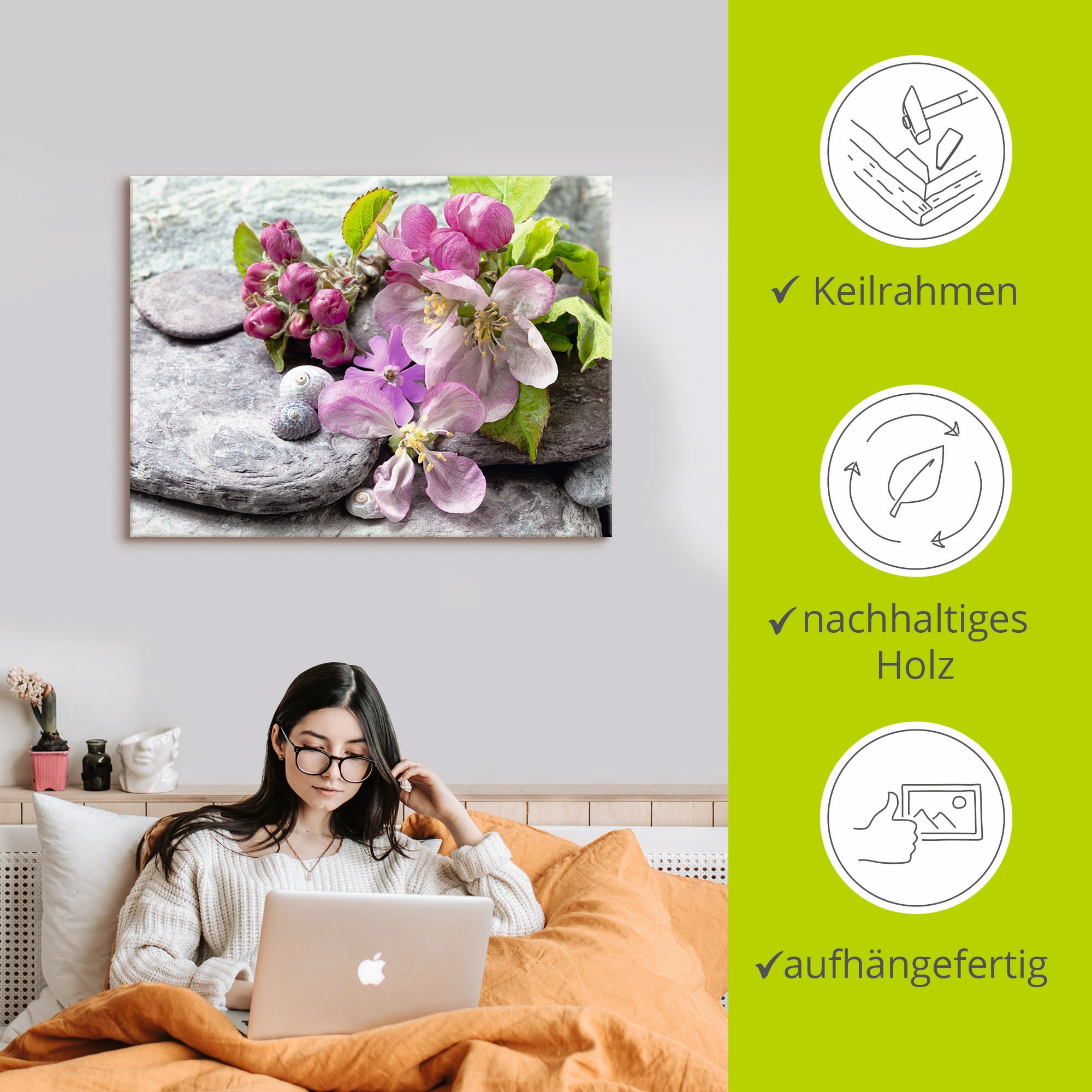 Artland Wandbild »Apfelblüten« 1 Stk. tlg. als Leinwandbild, Poster, Wandaufkleber in verschied. Größen