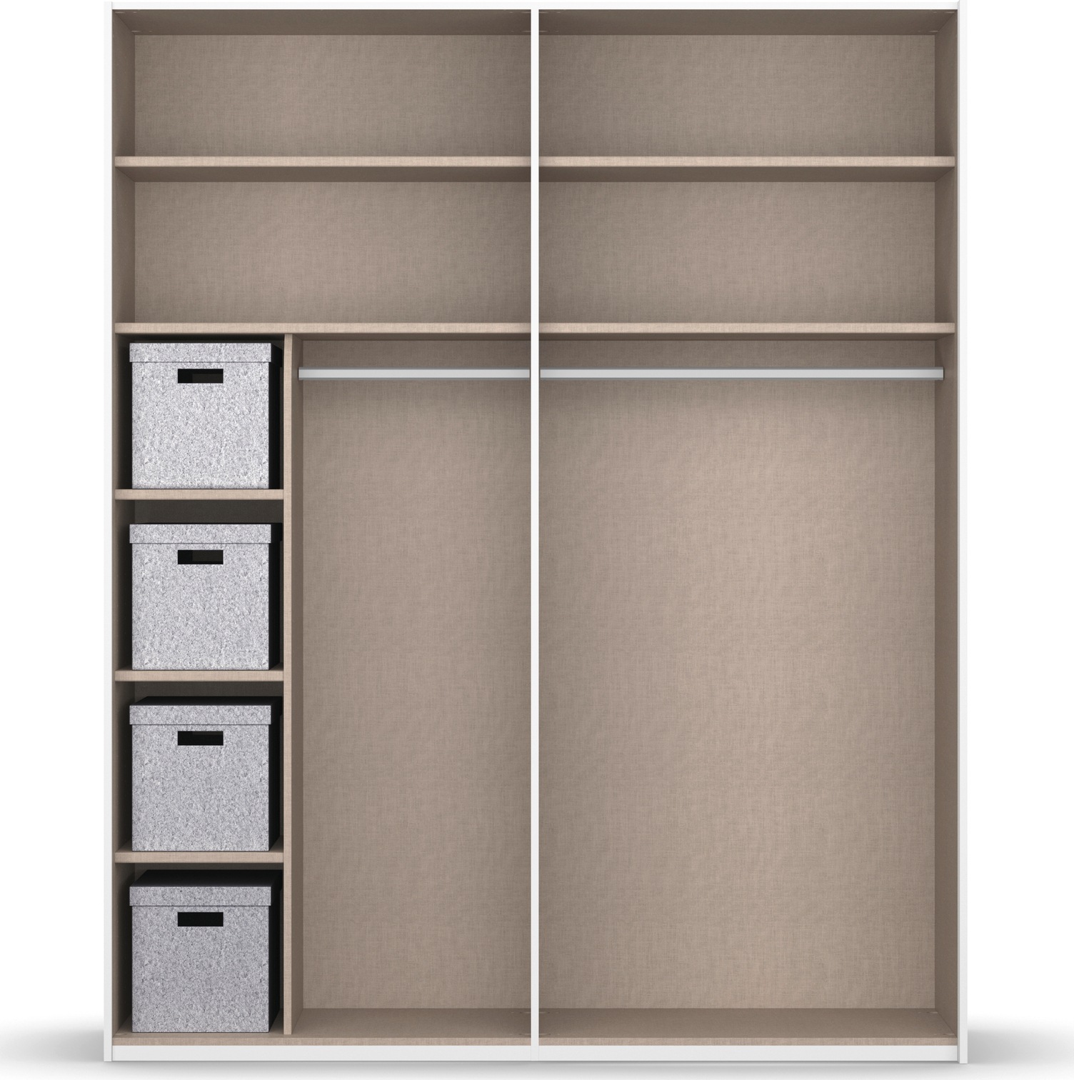 rauch Schwebetürenschrank »Kleiderschrank Schrank Garderobe Schlafzimmerschrank X-TEND« inkl. SOFT-CLOSE-FUNKTION,  inkl. Wäscheeinteilung mit 4 Stoffboxen MADE IN GERMANY