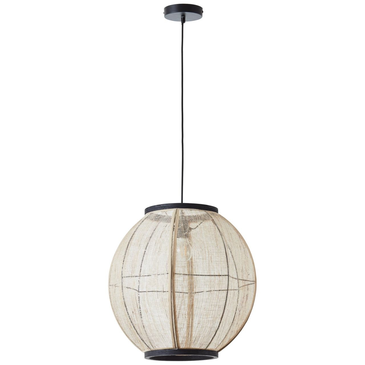 Brilliant Pendelleuchte »Tanah«, 1 flammig, Leuchtmittel E27 | ohne Leuchtmittel, 47cm schwarz/natur