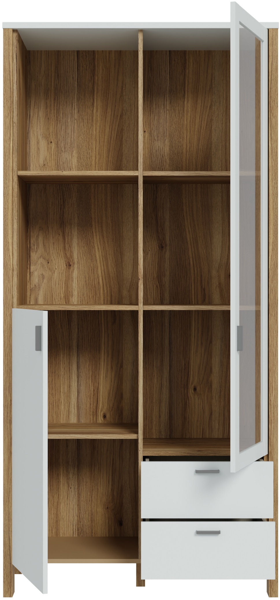 FORTE Vitrine »Saitama«, Stauraumvitrine, Standvitrine, Stauraumschrank, Höhe 200,3cm