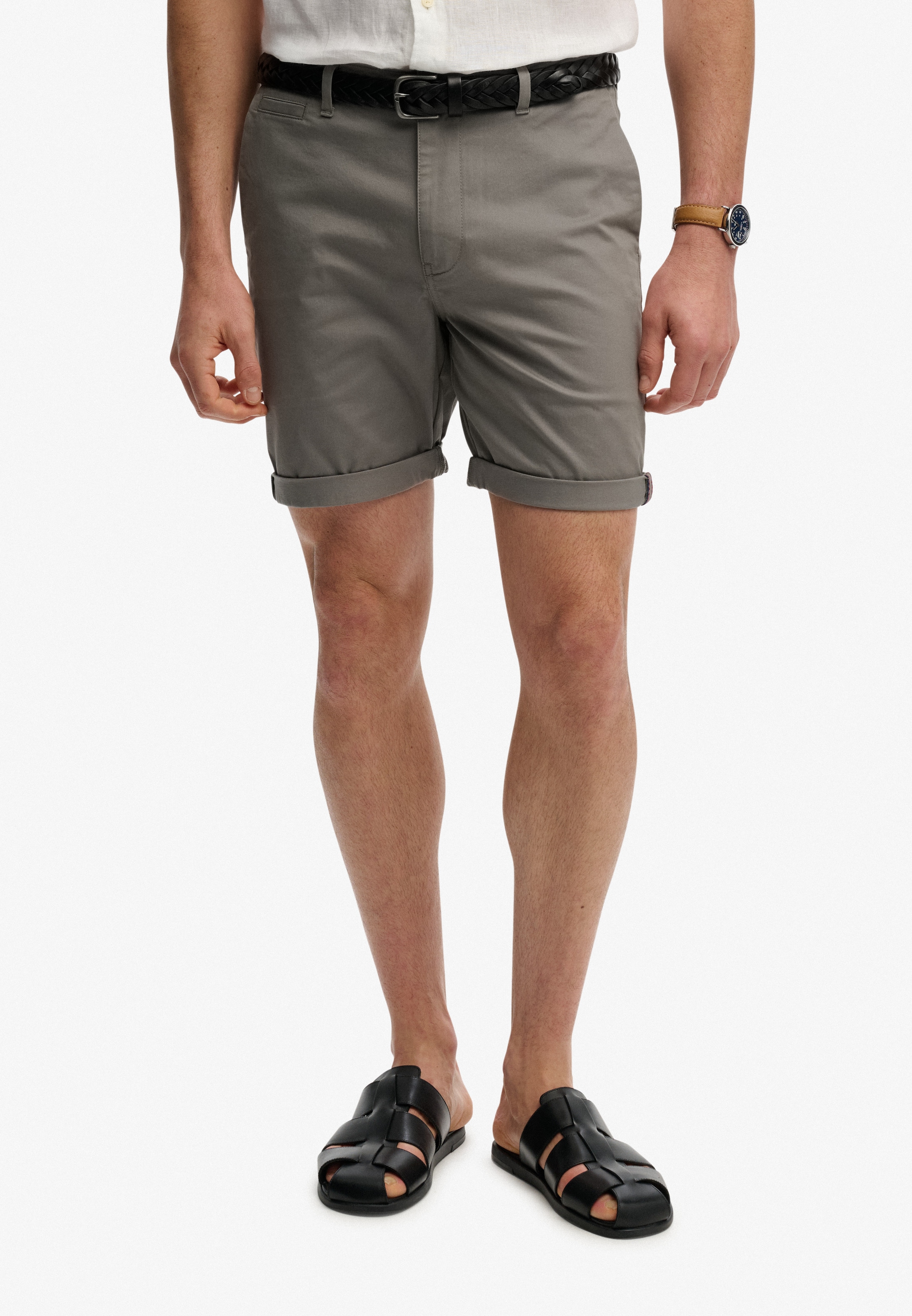 Superdry Chinoshorts »PREMIUM REGULAR CHINO SHORT«  aus Baumwollmischung mit Elasthan, Relaxed Fit, unifarben, knielang