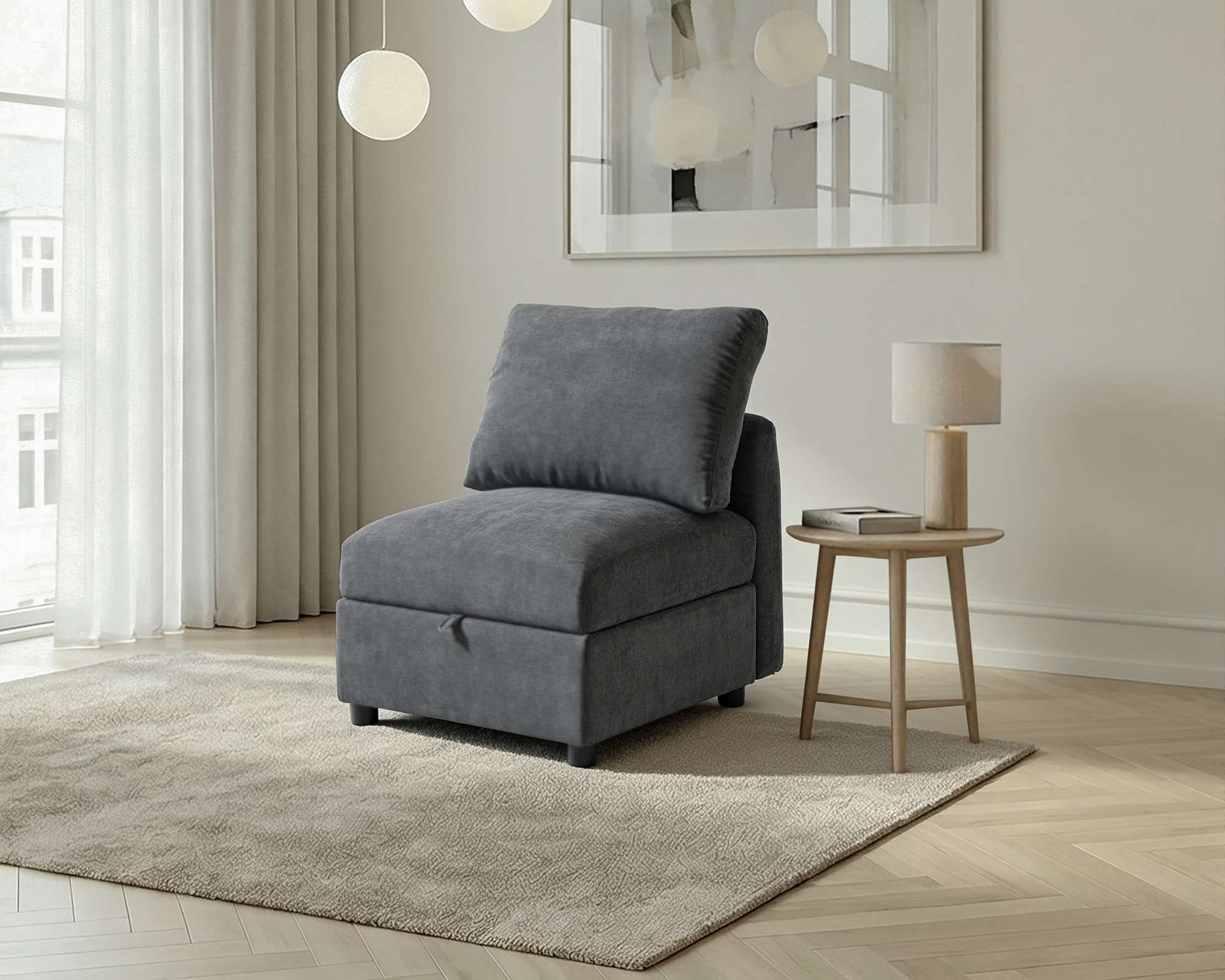 Dorel Home Sessel »STILHUS Sofa-Mittel-Element, mit Stauraum, Breite 65 cm, Chenille« als Modul oder separat verwendbar - individuell kombinierbar