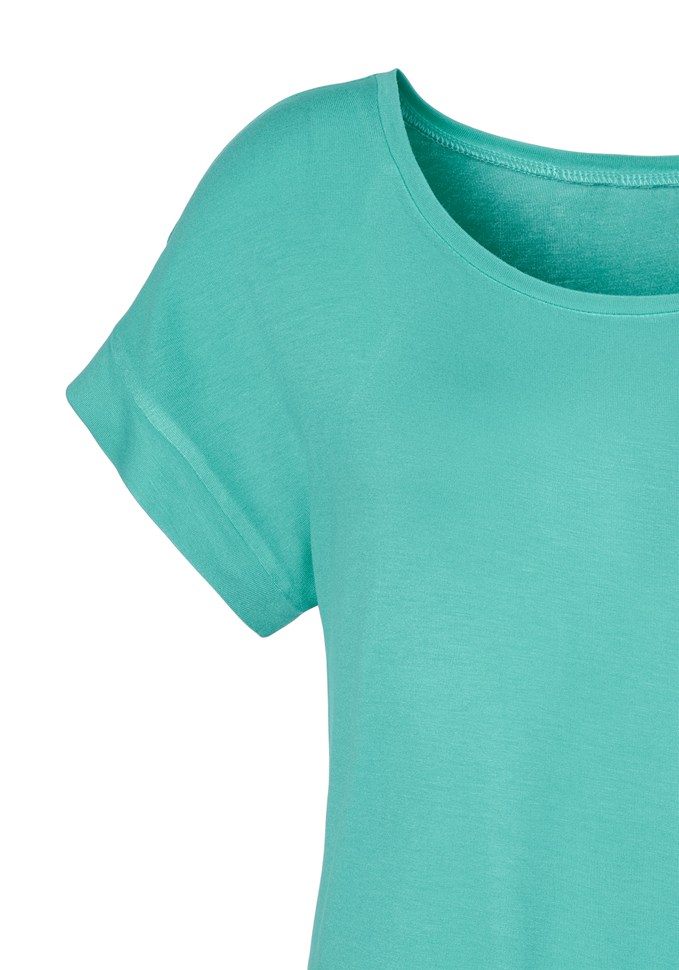 Vivance Kurzarmshirt »mit Gummizug im Bund«, (2er-Pack), aus weichem Viskose-Stretch