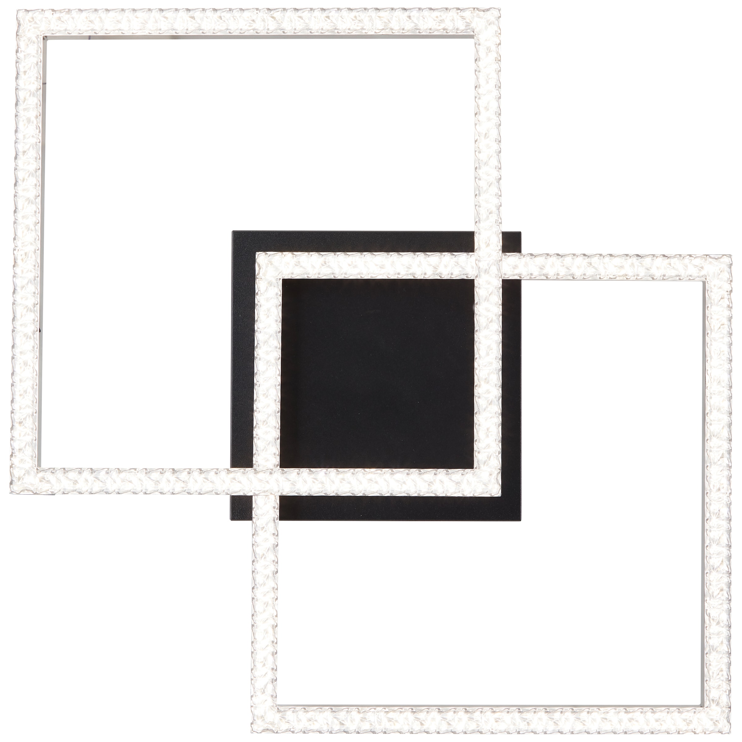 Brilliant LED Deckenleuchte »Ranni« 1 Stk. Neutralweiß 41 x 41, 2700 lm, 4000 K, Kristalloptik, schwenkbar, schwarz