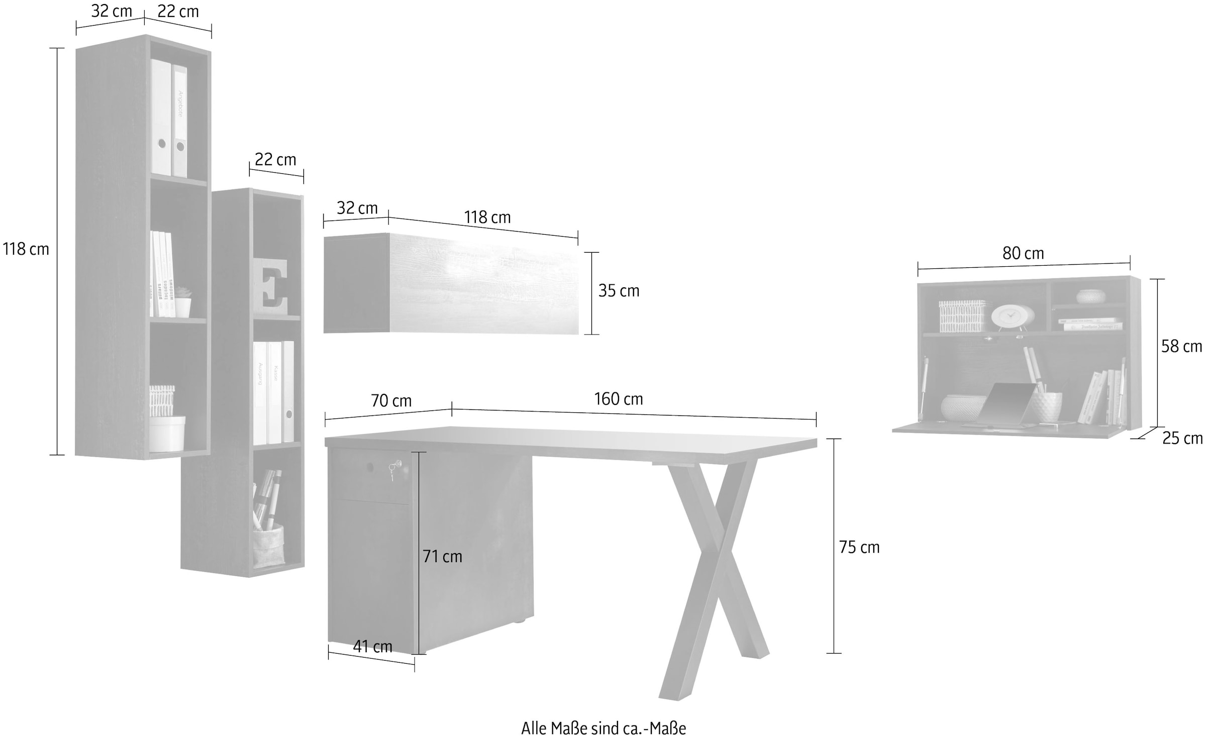 Mäusbacher Büro-Set »Big System Office«, auf (6 bestellen St.) Rechnung