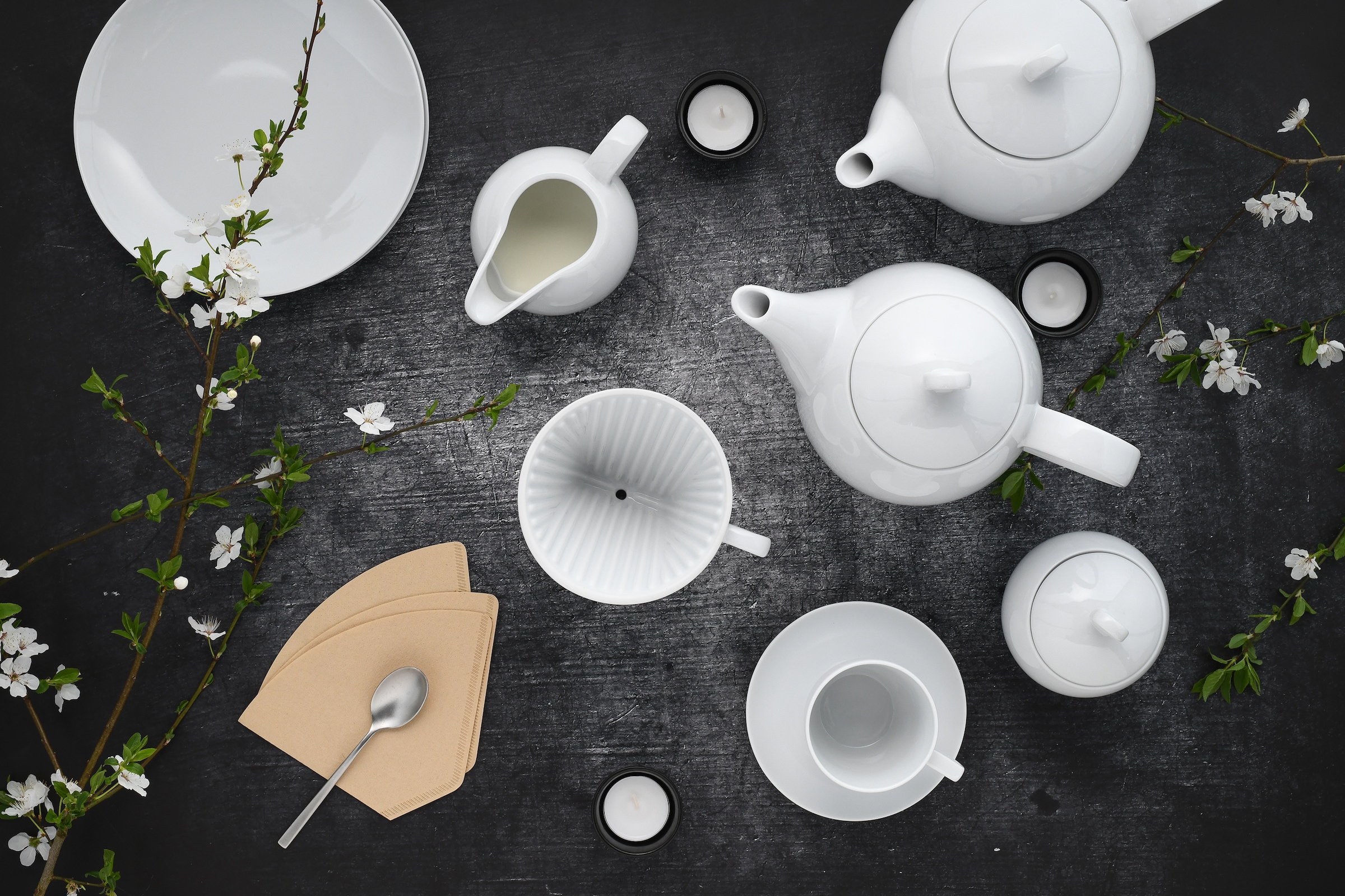 CreaTable Handfilter »Nostalgie Weiss, Kaffeefilter« Robust