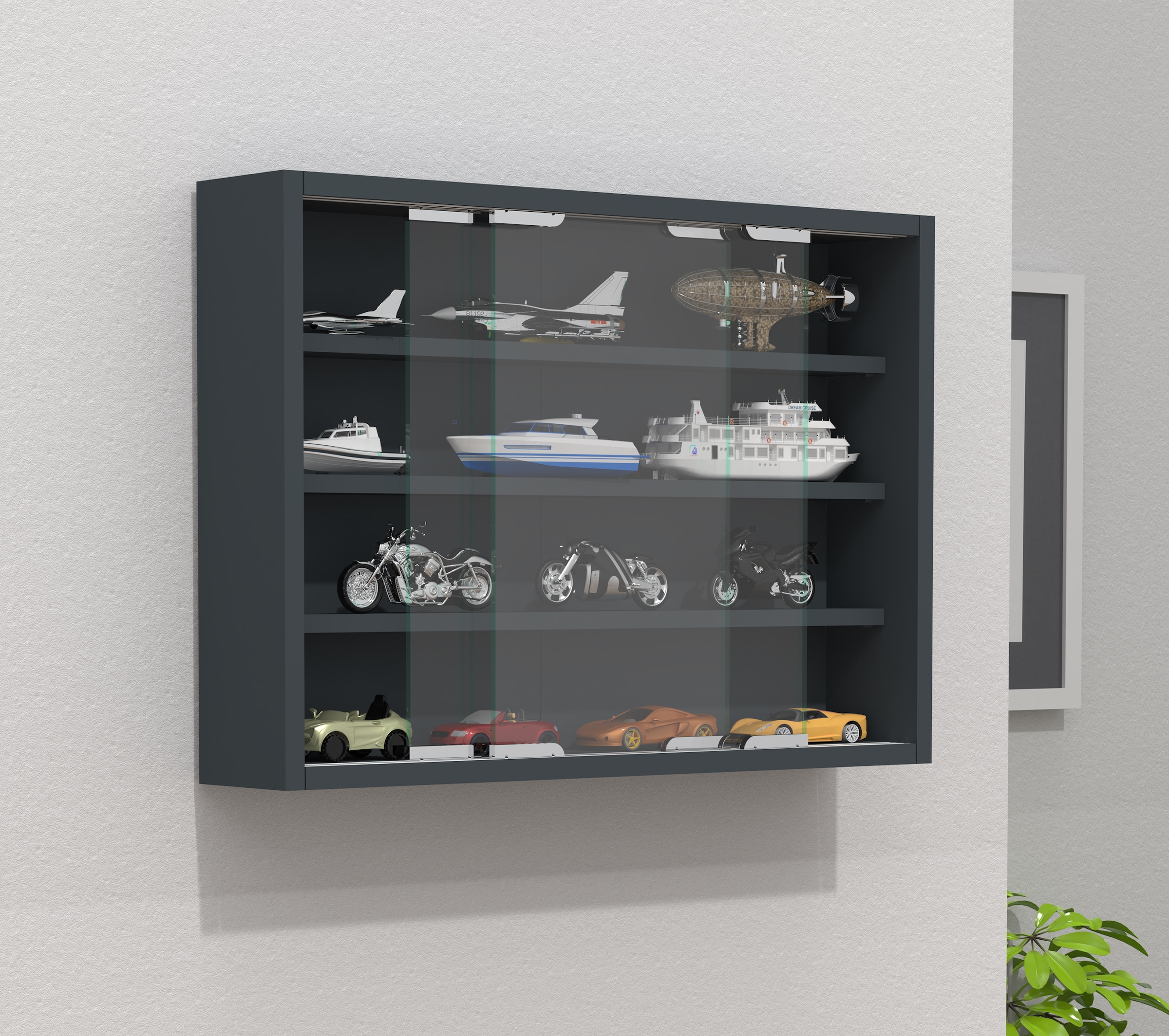 VCM Wandregal »Hängevitrine Wandvitrine Sammel Deko Agisa M« 1 Stk. tlg.