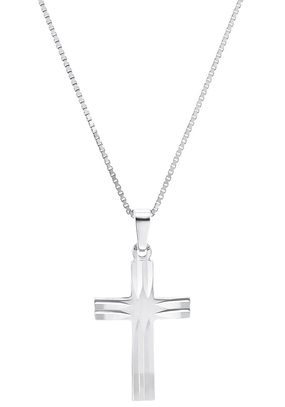 Amor Kette mit Anhänger »Silver Cross, 9070459«, Made in Germany bei ♕