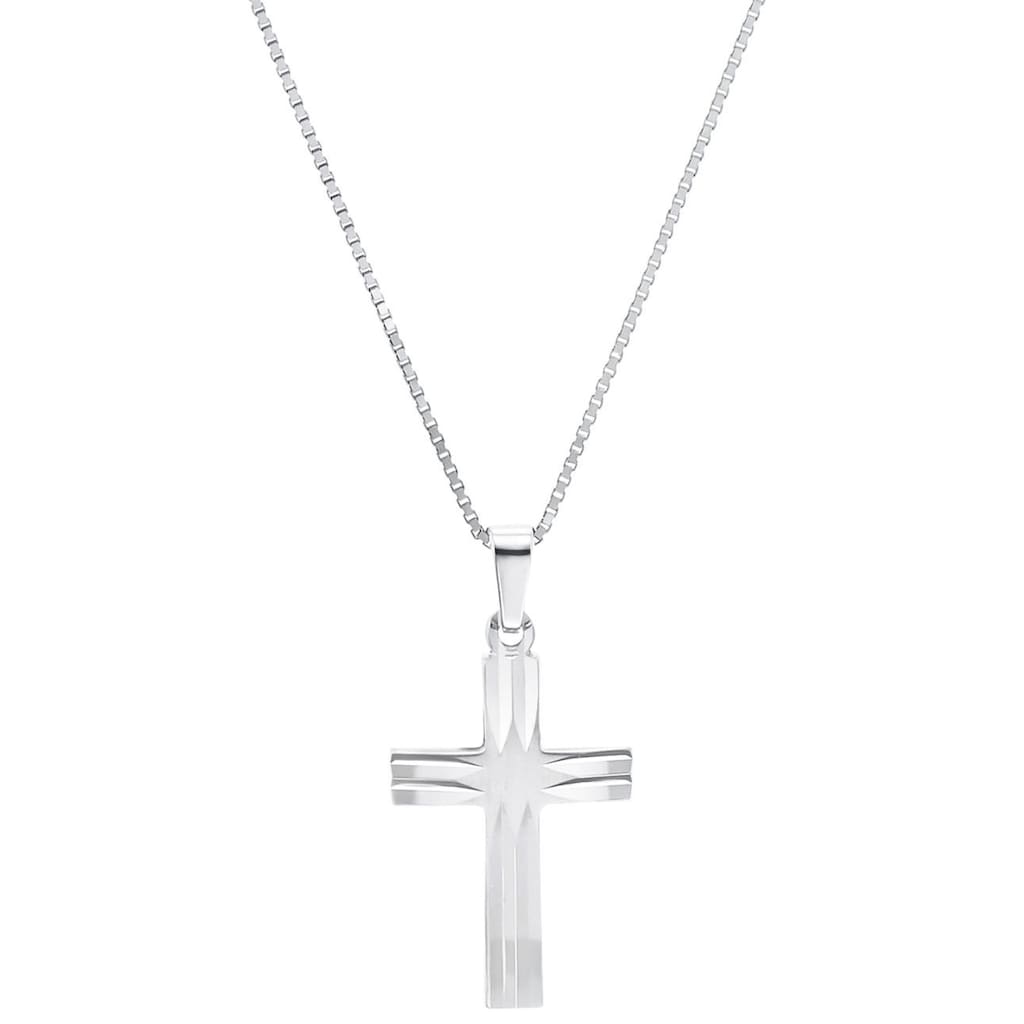 Amor Kette mit Anhänger »Silver Cross, 9070459«, Made in Germany