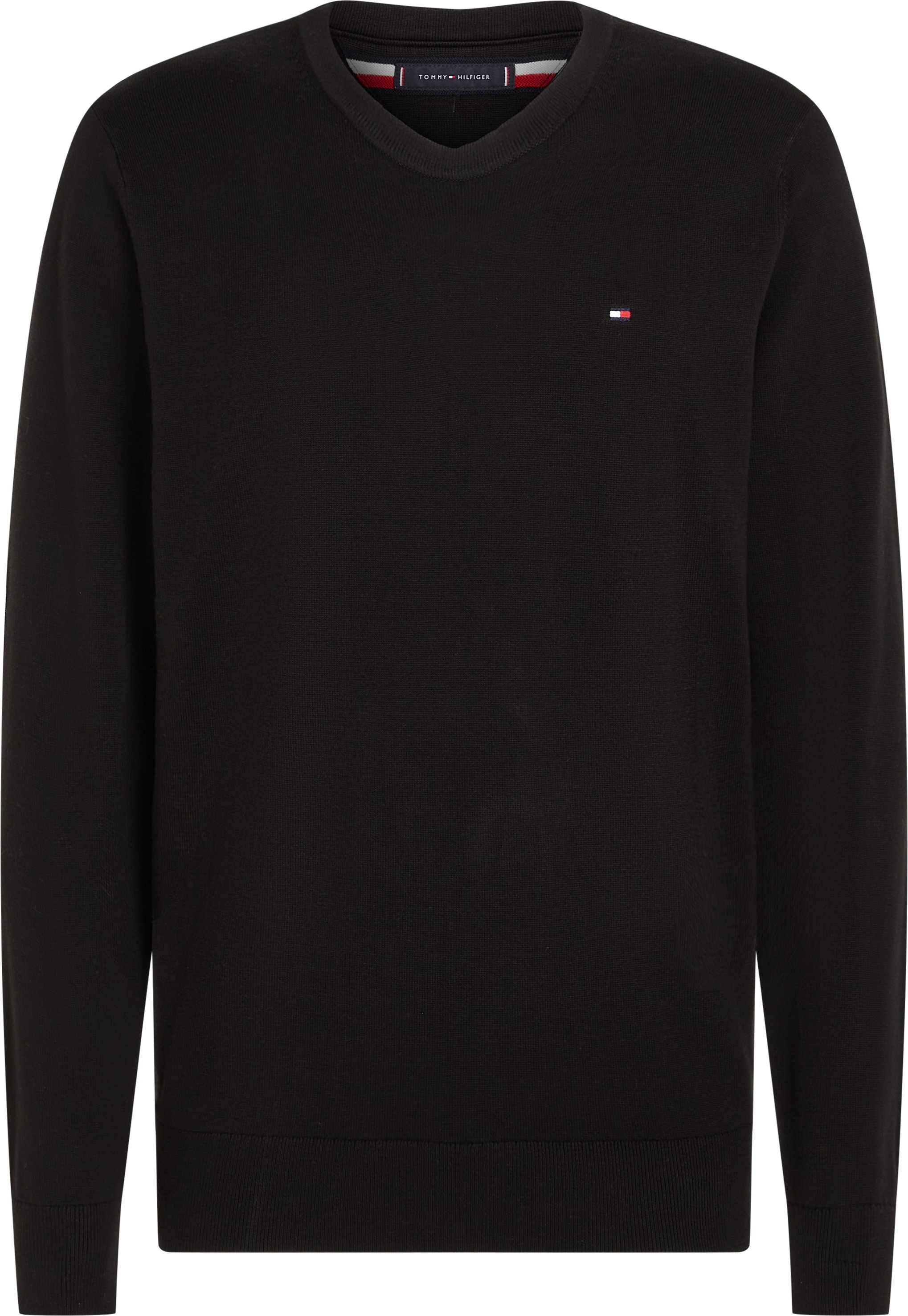 Tommy Hilfiger Big & Tall Rundhalspullover »BT-ESSENTIAL COTTON CREW NECK-B«, in Großen Größen, Logostickerei