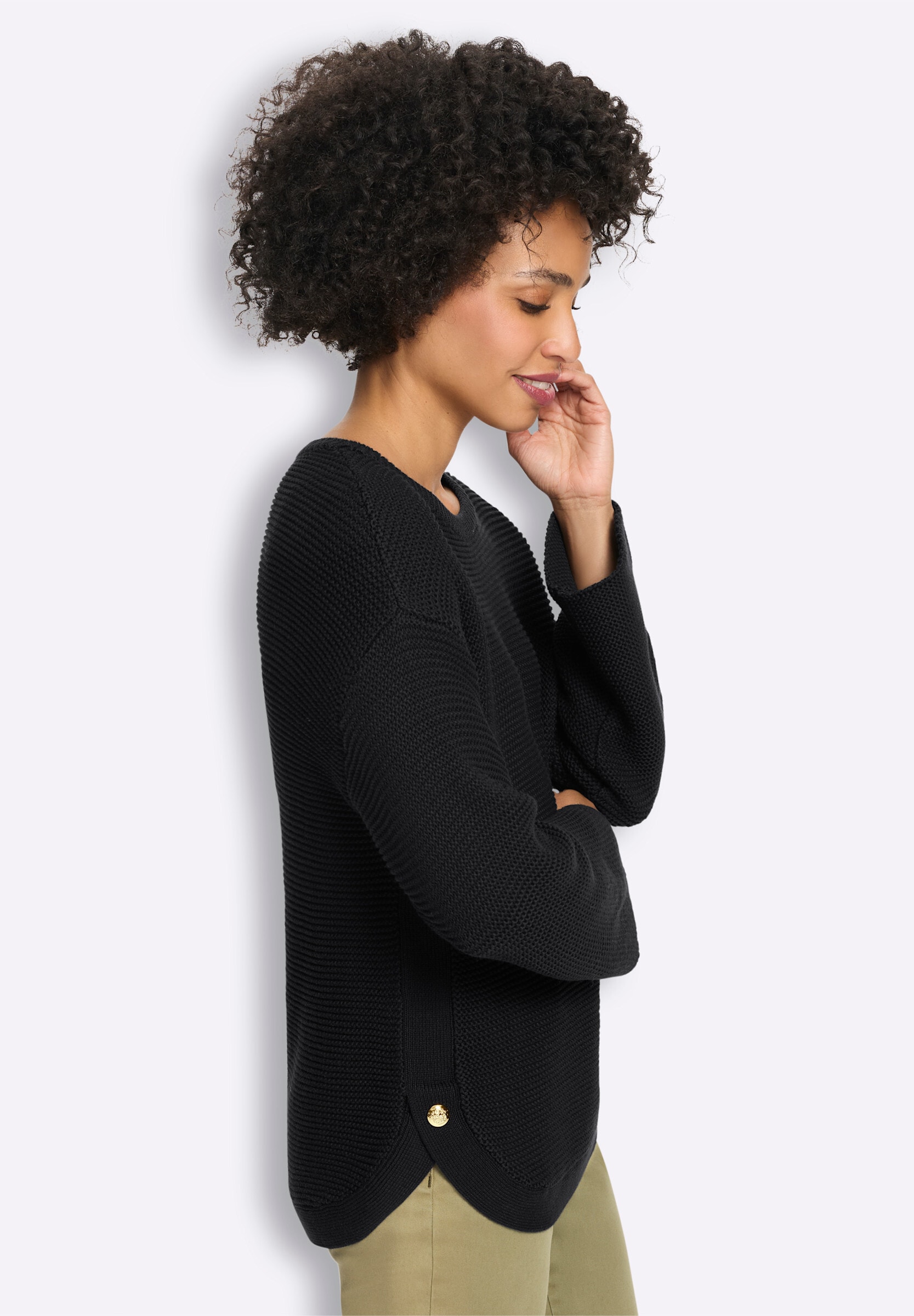 heine Strickpullover »Pullover Pullover mit Seitenschlitzen«
