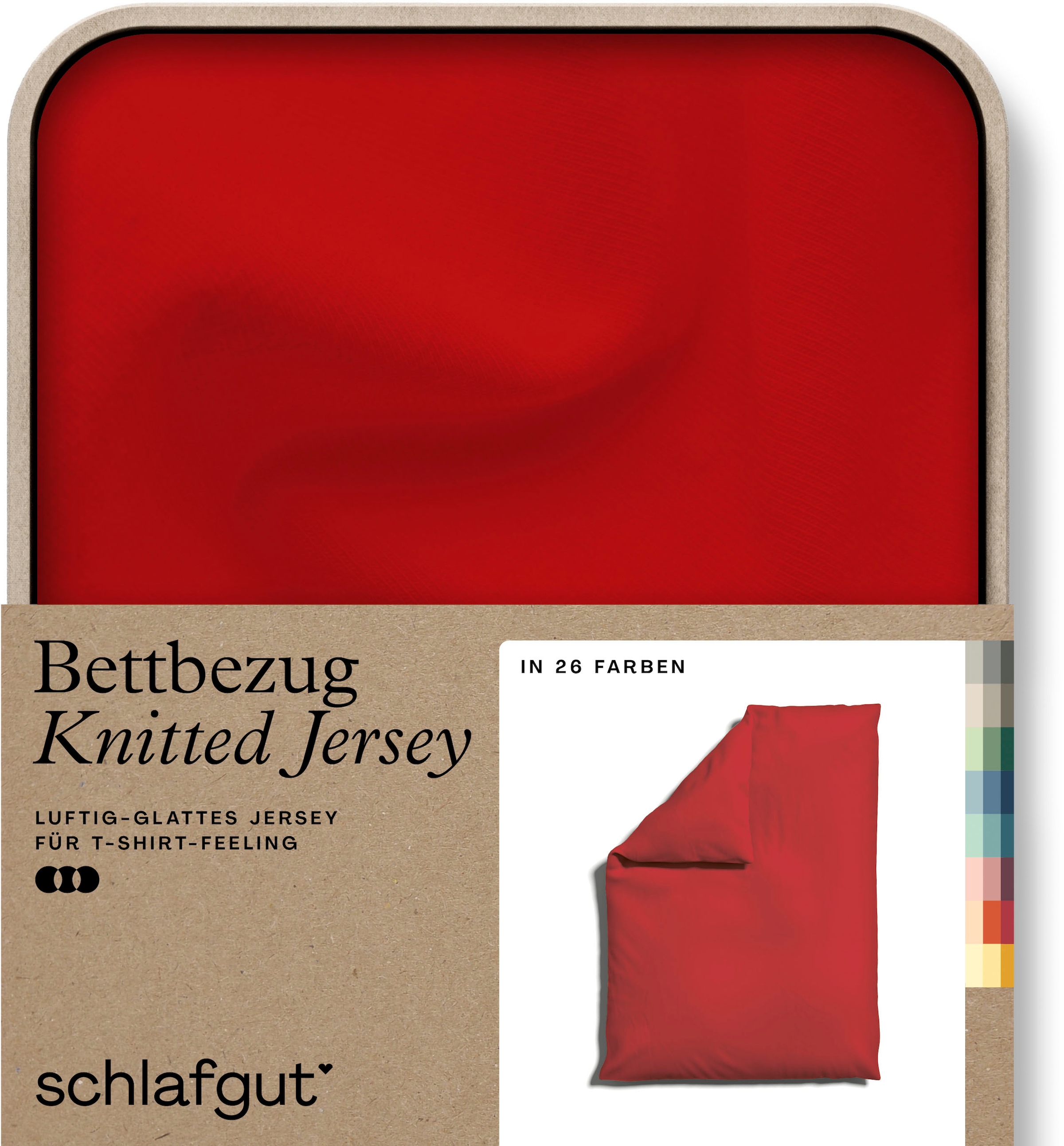 Schlafgut Bettbezug »Premium Bettbezug Knitted Jersey (1 St)« Ton-in-Ton Reißverschluss, Bio-Baumwolle mit Elasthan, Uni, OEKO Tex