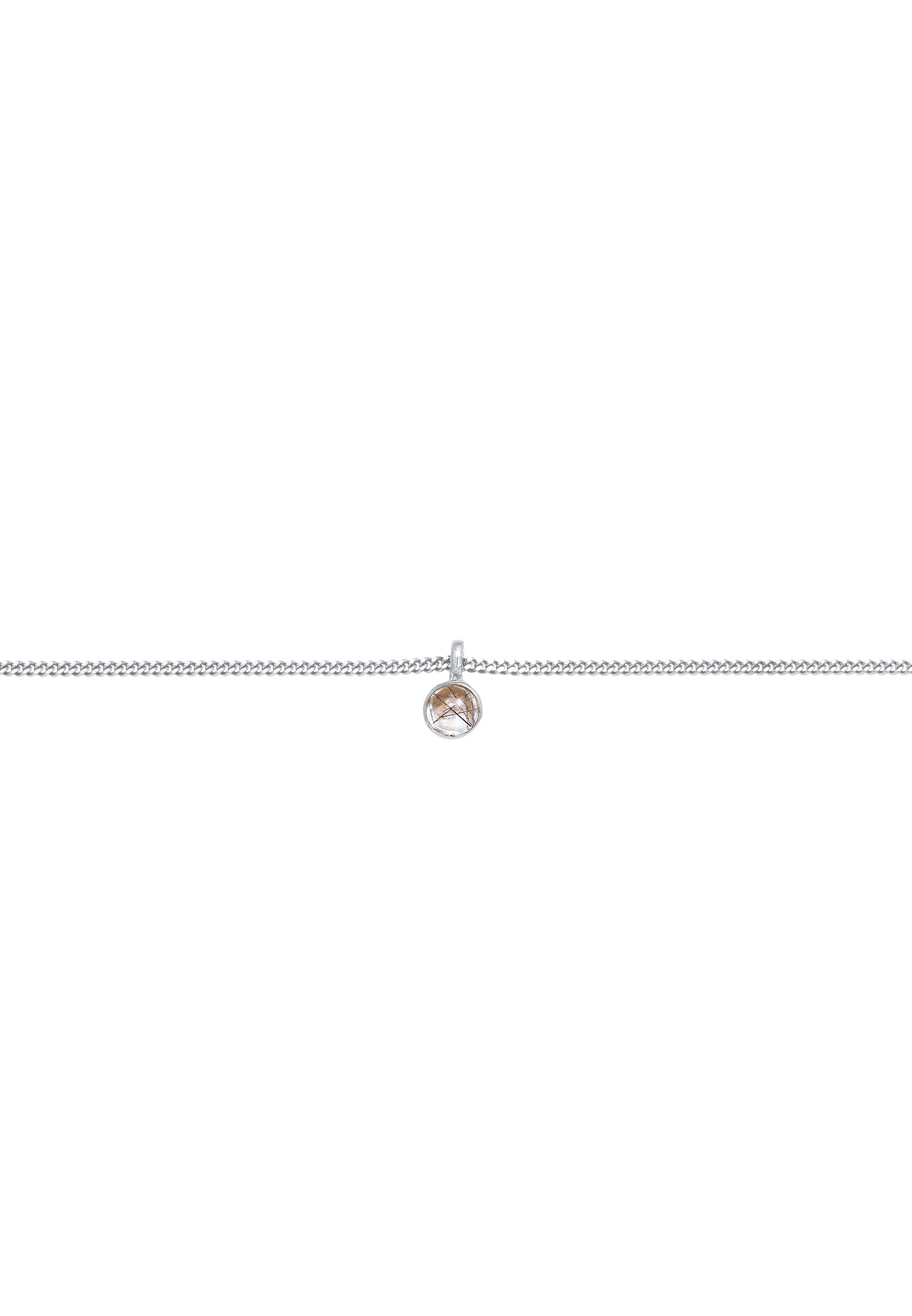 Elli Choker »Halskette Choker Turmalin Quarz Anhänger Rund 925 Silber«