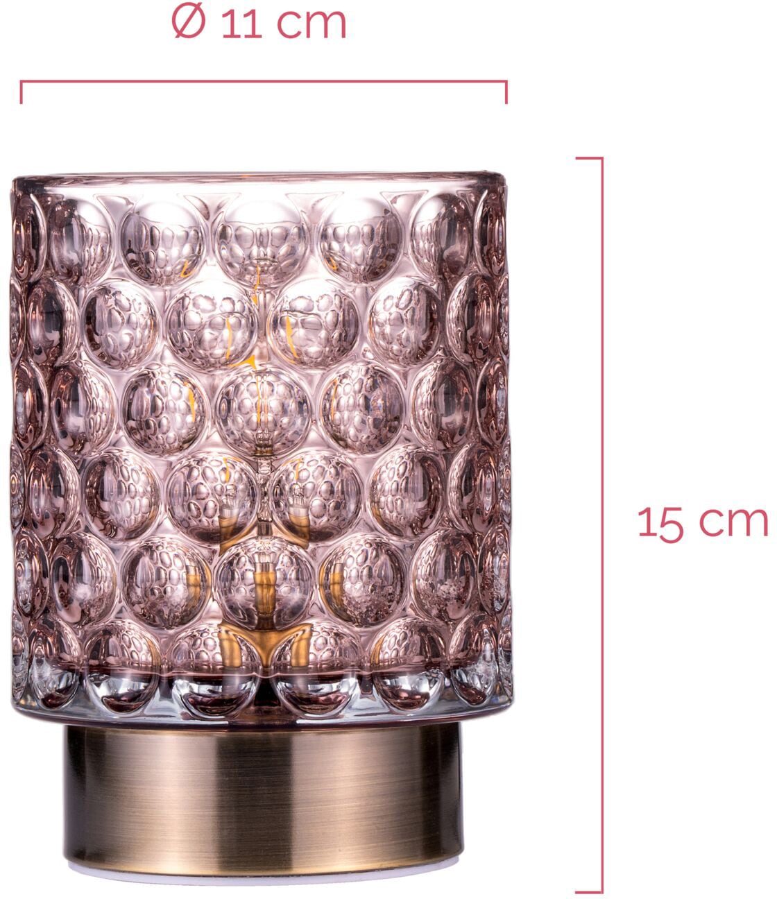 Pauleen Tischleuchte »Bright Glamour«, 1 flammig, Leuchtmittel E14 | ohne Leuchtmittel, E14, Batterbiebetrieben, Timerfunktion, Windlicht
