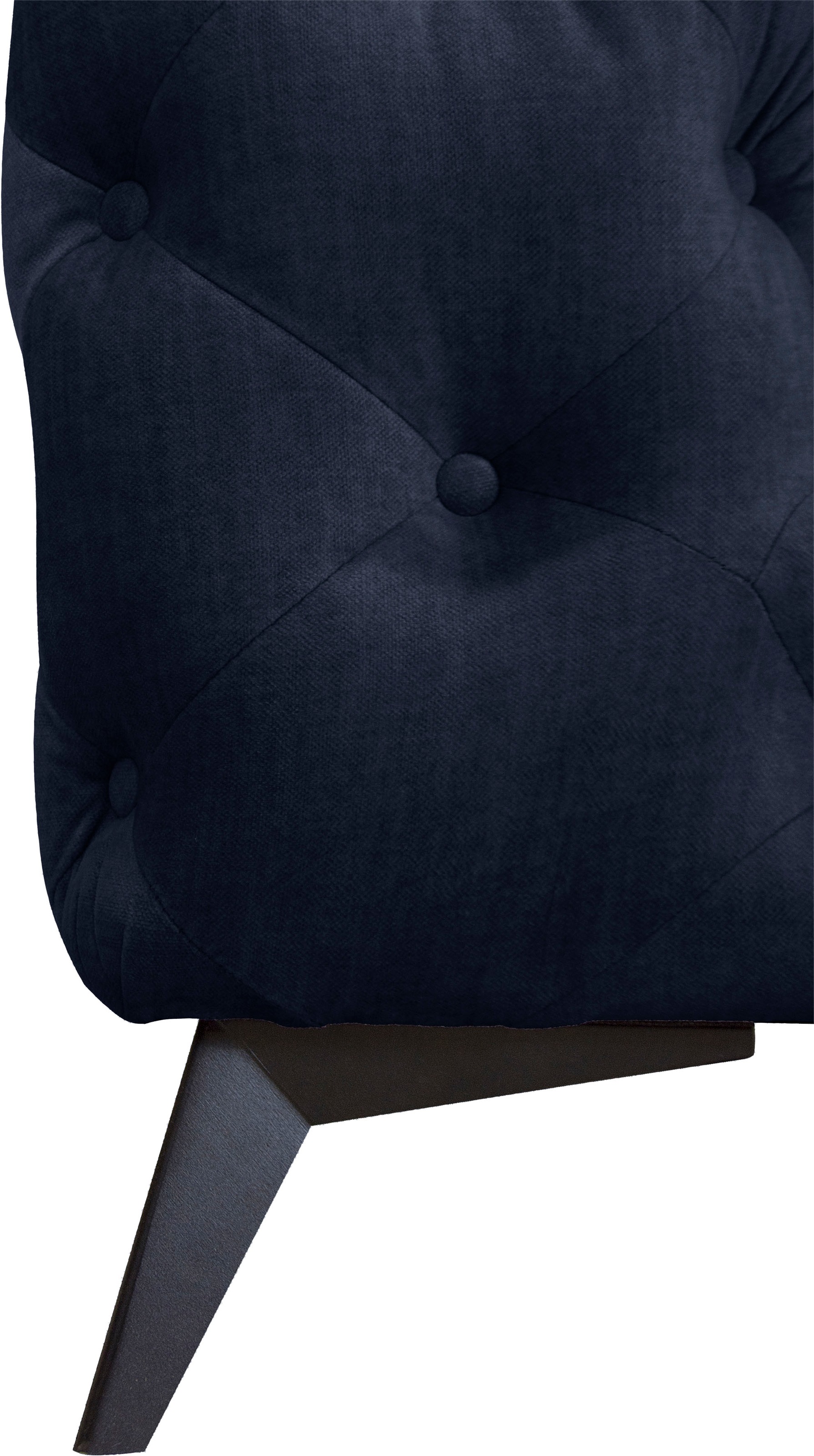 Leonique Chesterfield-Sofa »Ecksofa GLYNIS L-Form mit Wellenunterfederung, Maße B/T/H 264/264/75cm«, aufwändige Knopfheftung, moderne Chesterfield Optik, Fußfarbe wählbar