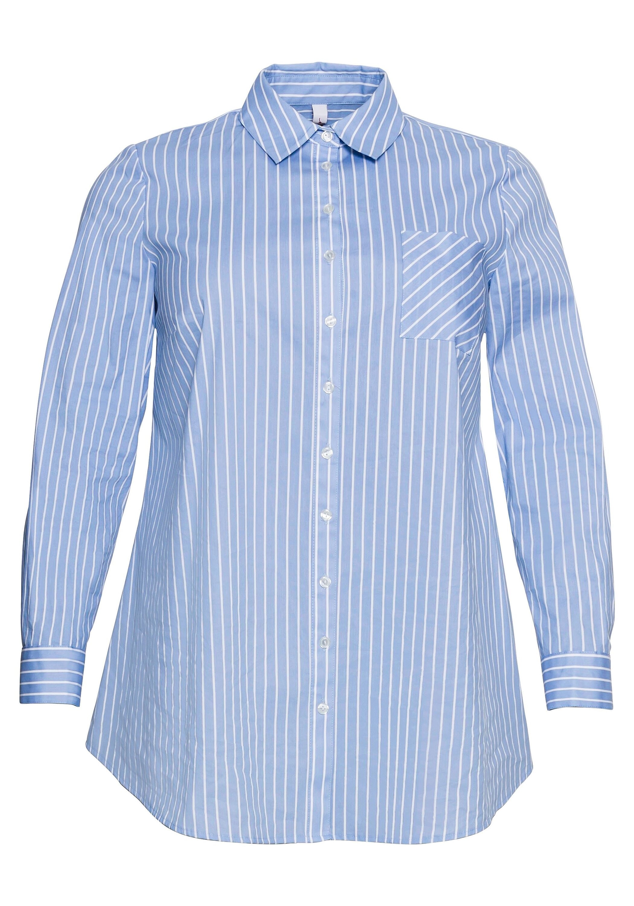 Sheego Longbluse »Longbluse mit gerundetem Saum«