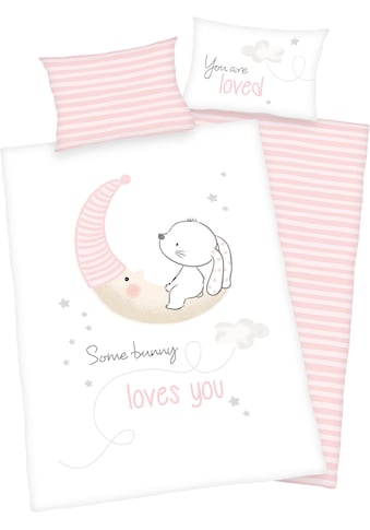 Baby Best Babybettwäsche »Little bunny«, mit Häschen Motiv und liebevollem Schriftzug kaufen