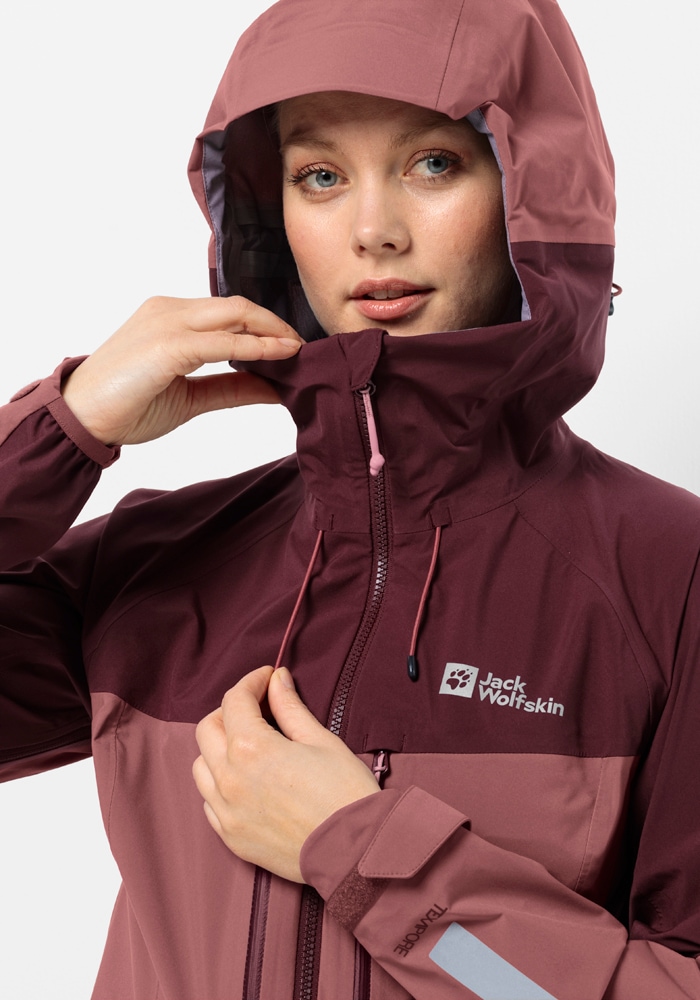 Jack Wolfskin Fahrradjacke »MOROBBIA 3L JKT W«, mit Kapuze