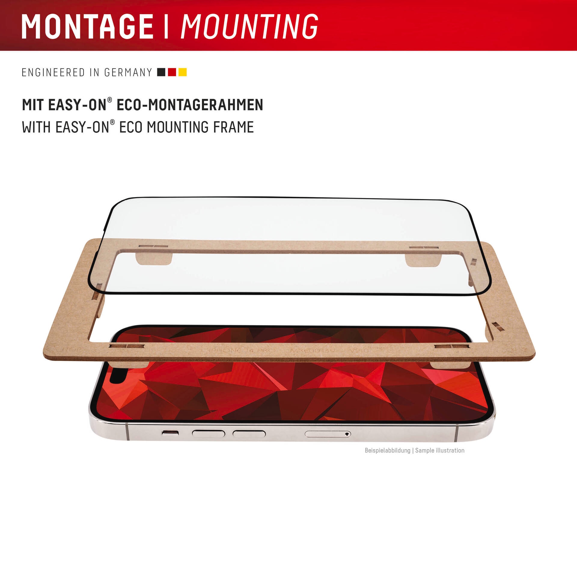 Displex Displayschutzglas »Premium Glass Full Cover Anti-Reflex«, für Apple iPhone 16 Pro Max, (1 St.), Displayschutzfolie, Schutzfolie, Bildschirmschutz, kratz- & stoßfest