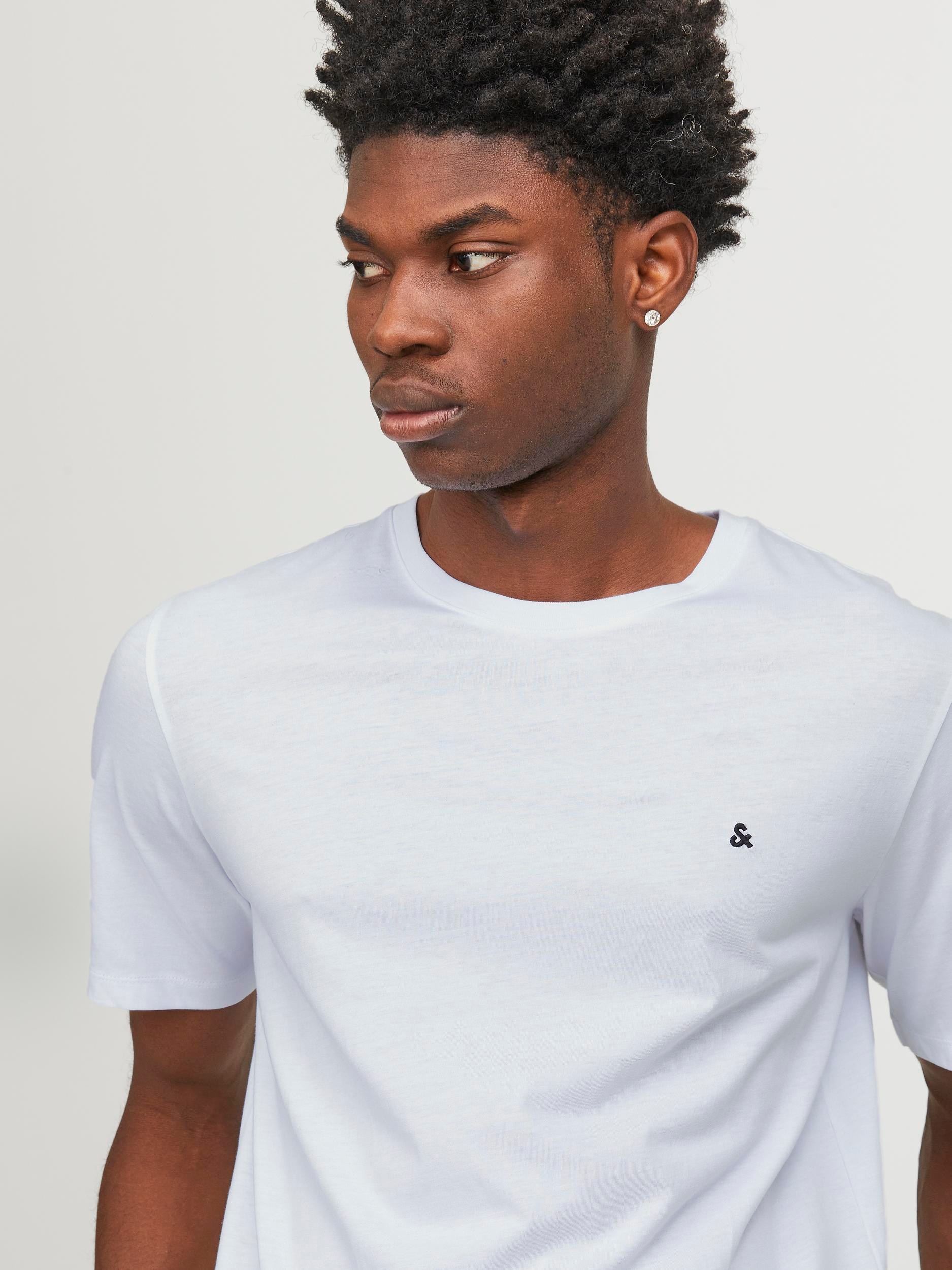Jack & Jones Rundhalsshirt »JJEPAULOS TEE SS CREW NECK NOOS« Baumwollmischung, regular fit