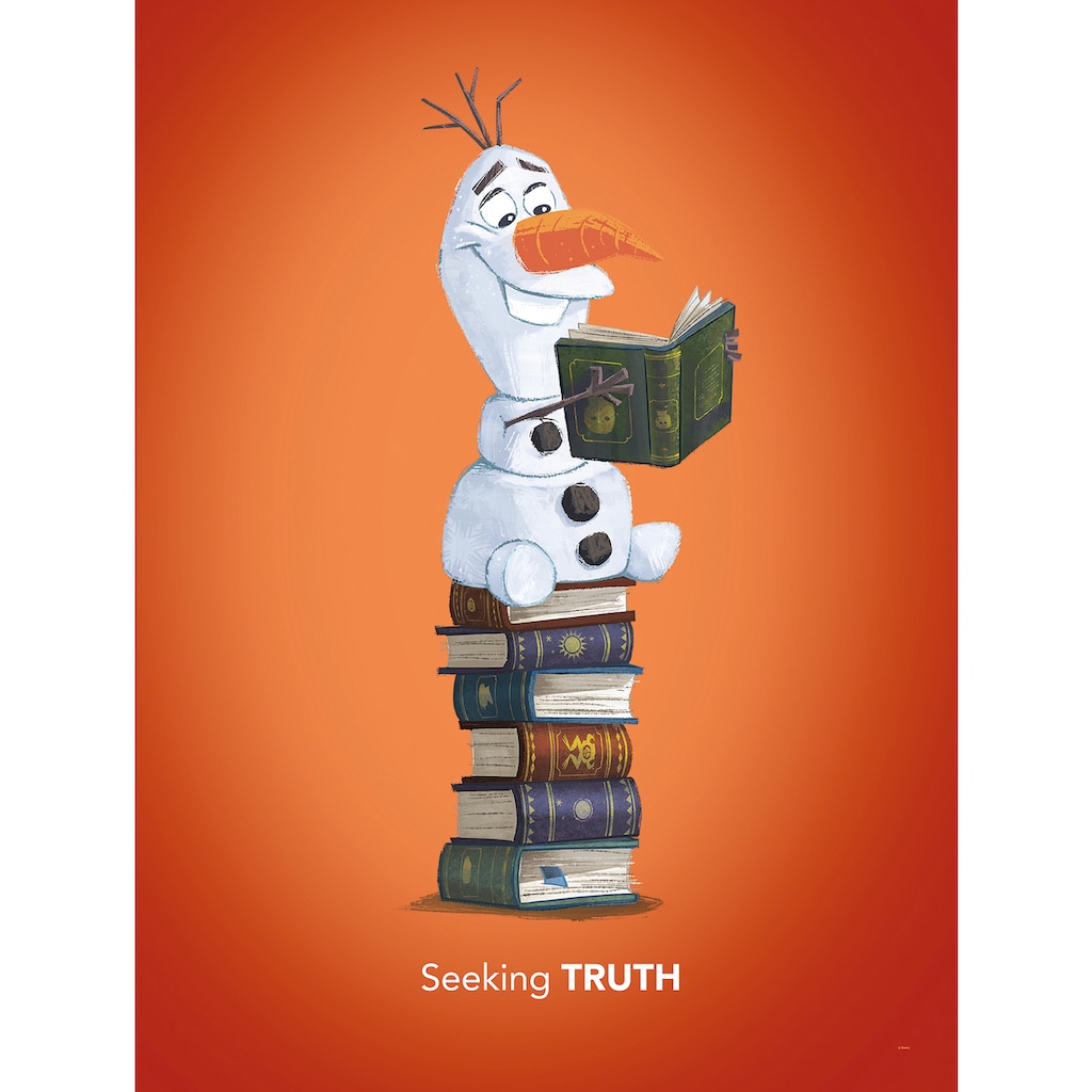 Komar Poster »Frozen Olaf Reading« Disney