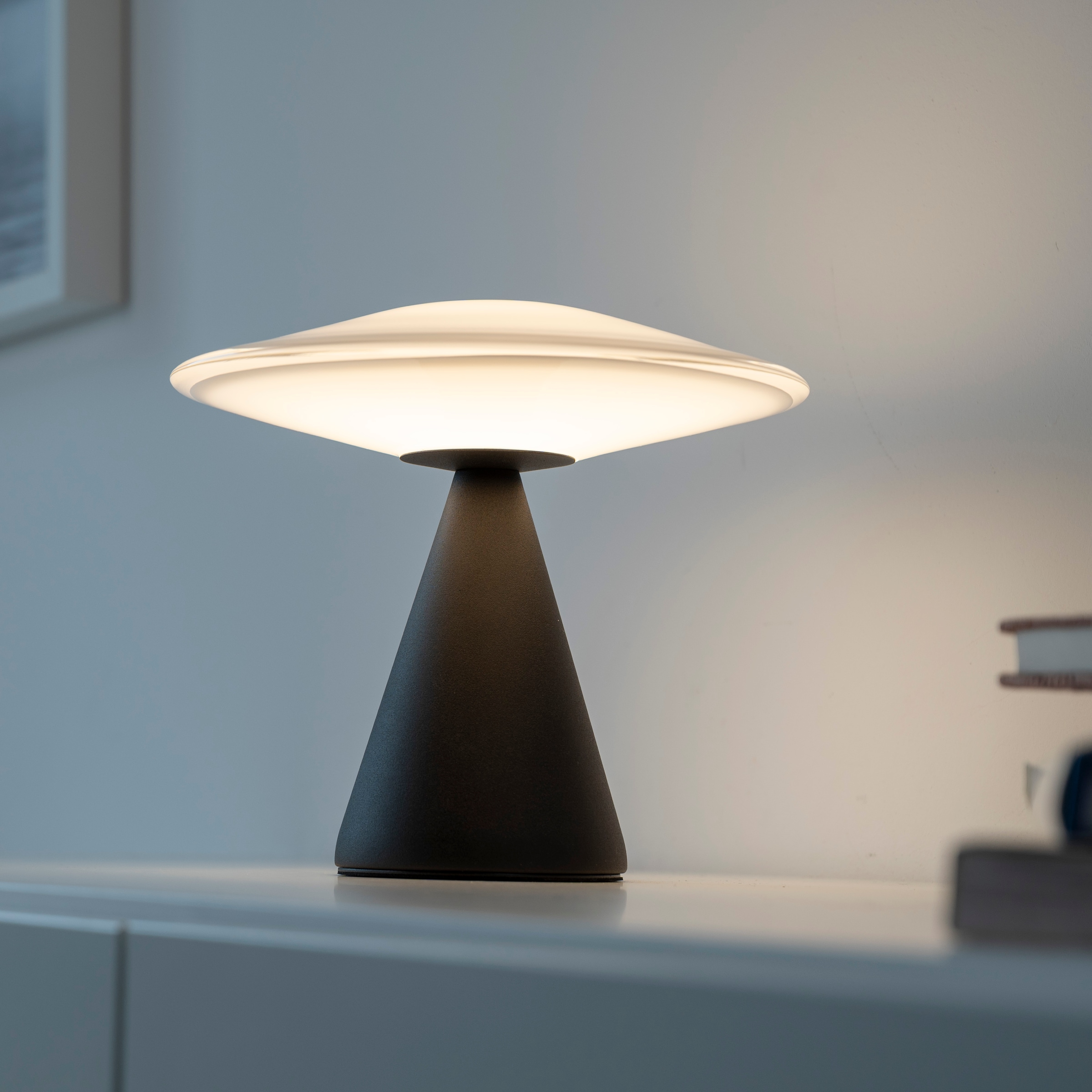 Paul Neuhaus LED Tischleuchte »ELIPSA« LED-Board 1 Stk. Warmweiß Touchdimmer, Memoryfunktion, Opalglas