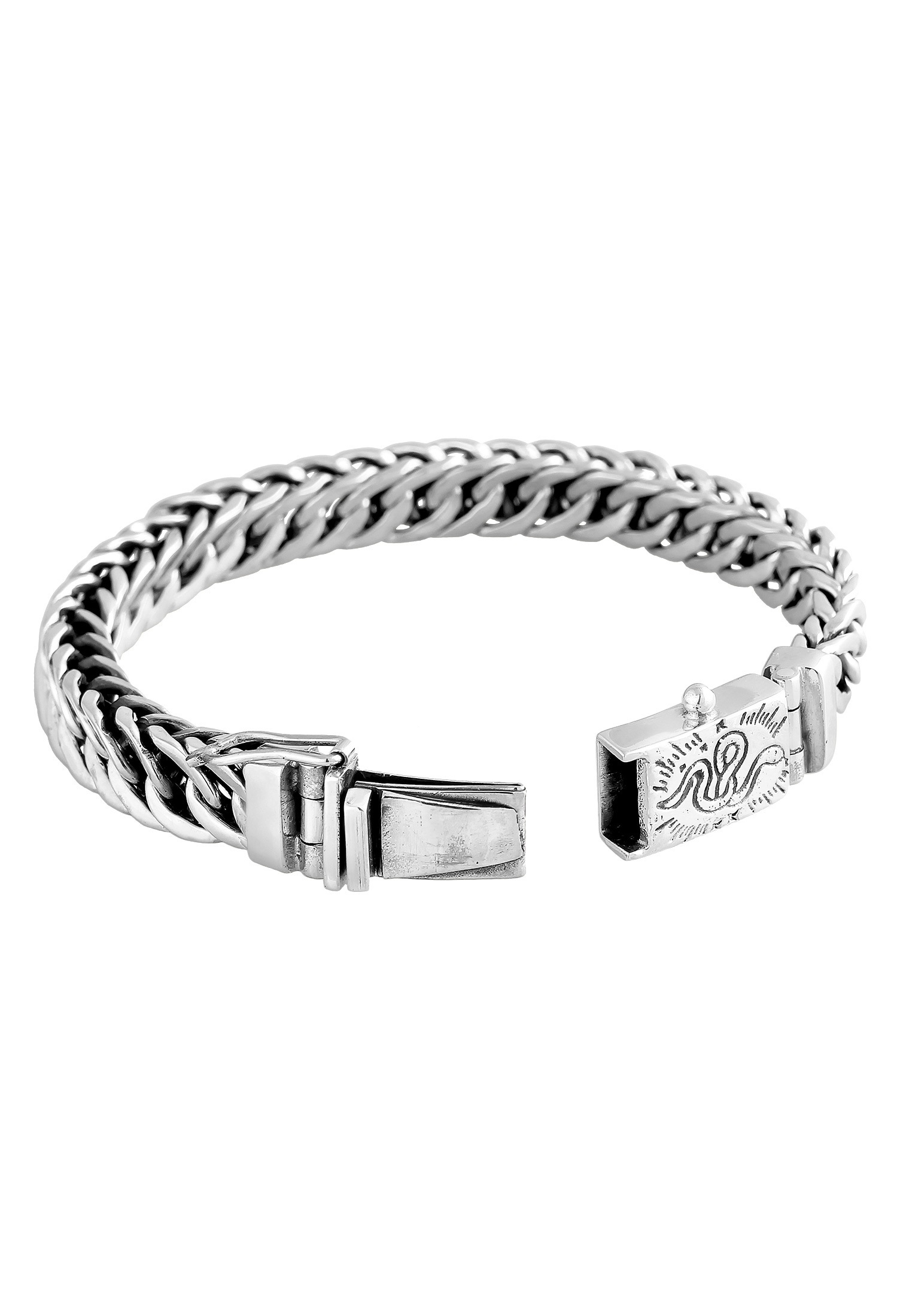 HAZE & GLORY Armkette »Armband Herren Panzerarmband - Cobra 925 Silber«