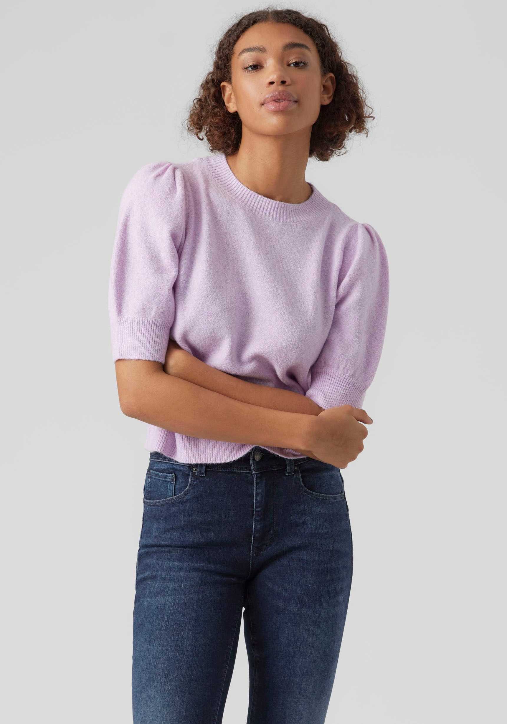 Vero Moda Kurzarmpullover »VMDOFFY 2/4 O-NECK PULLOVER GA NOOS«