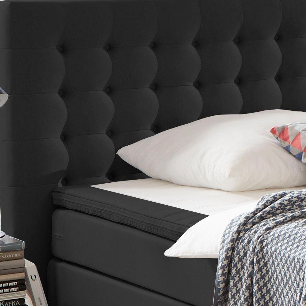 ATLANTIC home collection Boxspringbett »Anni« mit Bonnell-Federkernmatratze und Topper