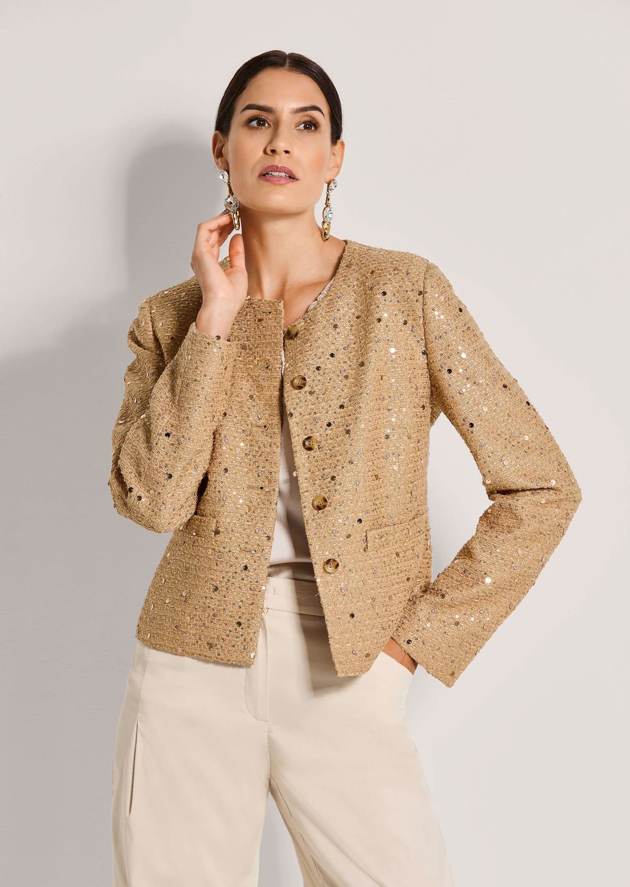 MADELEINE Jackenblazer »Kurzblazer Glanzblazer mit Pailletten«
