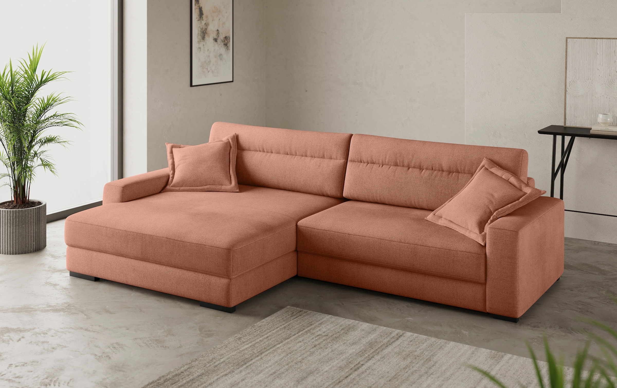 Mr. Couch Ecksofa »Marcello DuraFlex L-Form«, EasyBett, Bettkasten, Kaltschaumpolsterung, bis 140 kg belastbar