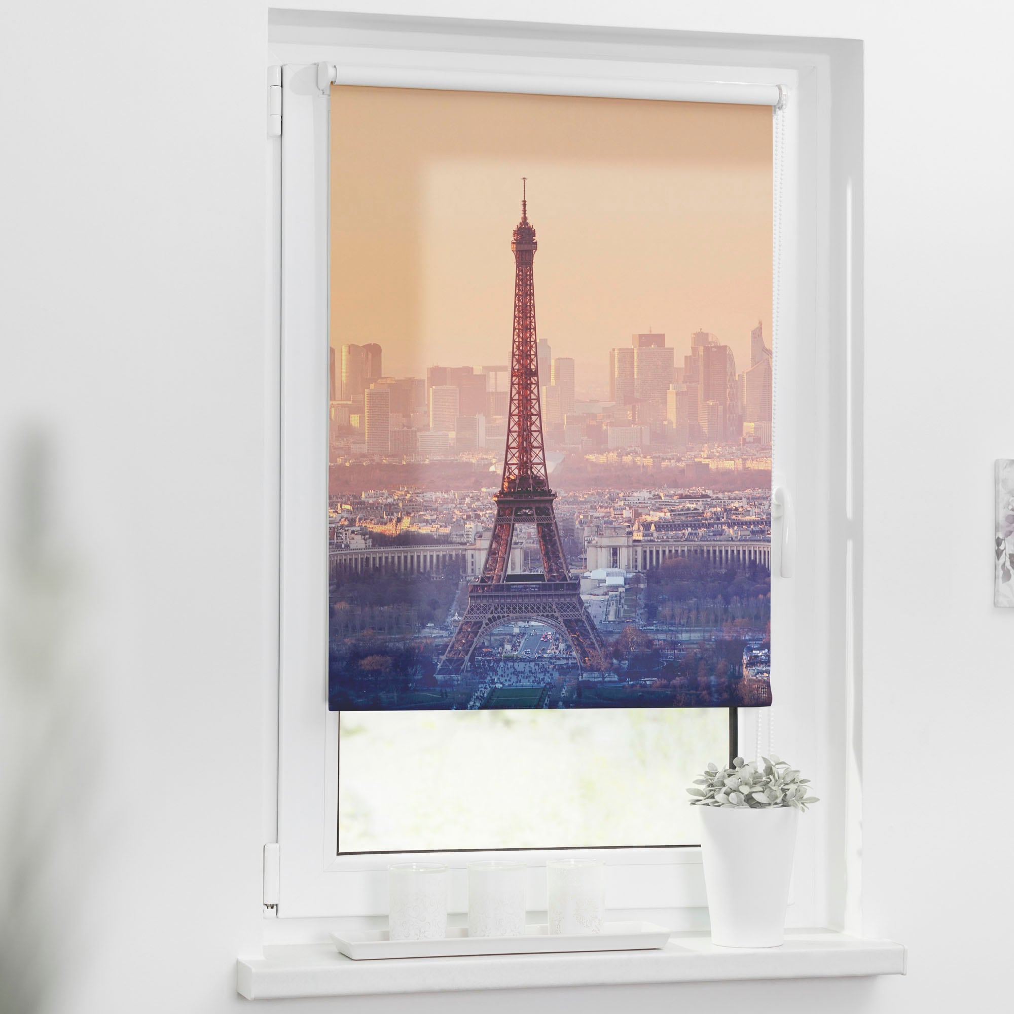 LICHTBLICK ORIGINAL Seitenzugrollo mit online XXL Bohren, Eiffelturm«, Motiv freihängend, »Klemmfix bedruckt ohne Jahren | 3 Garantie Lichtschutz, kaufen