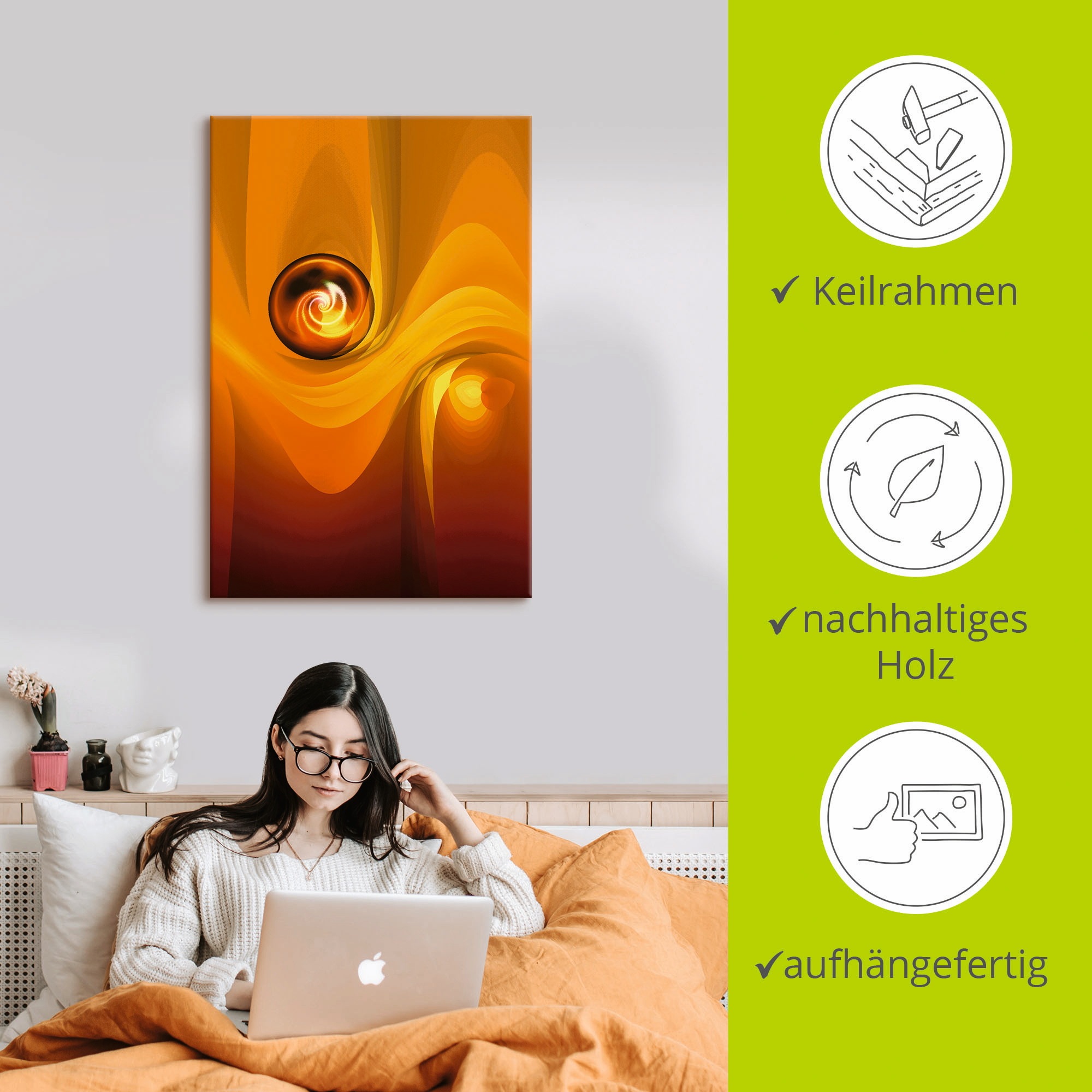 Artland Leinwandbild »Balance« klassische Fantasie 1 Stk. tlg. auf Holzrahmen gespannt